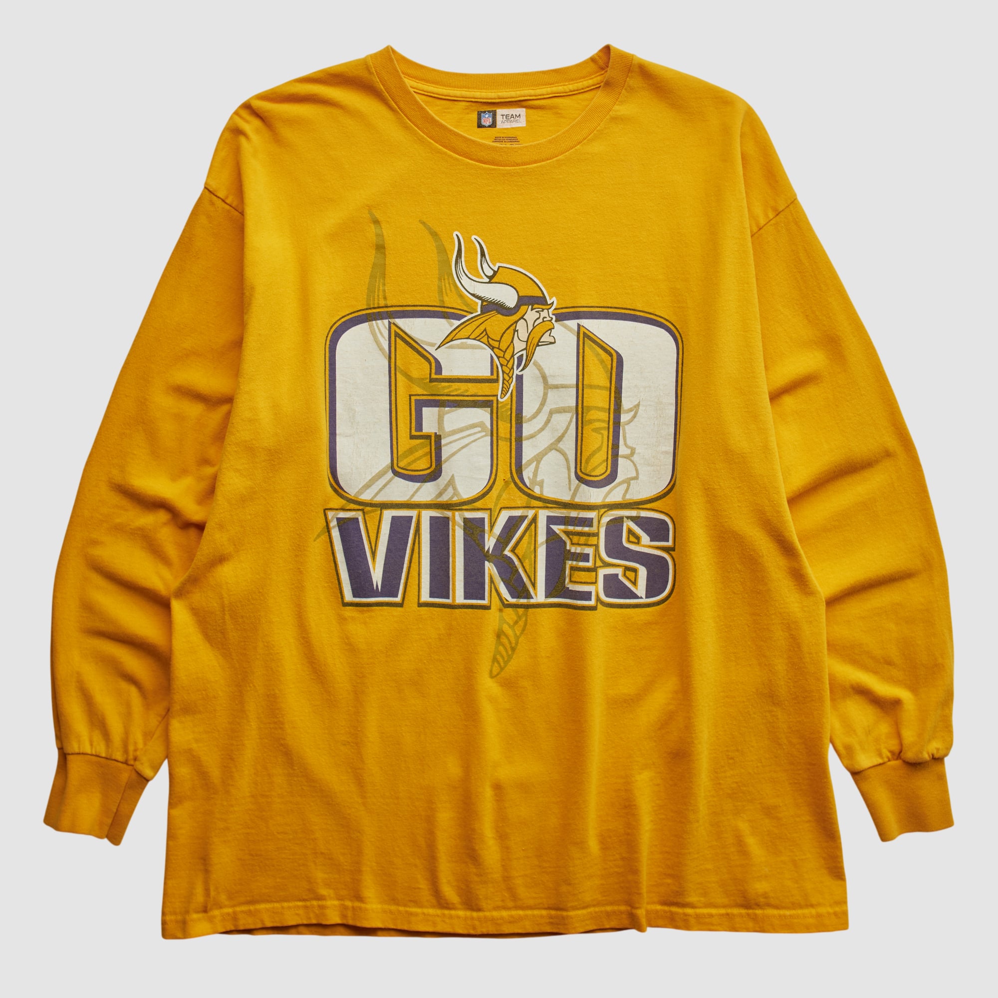 Minnesota Vikings NFL 2010s Long Sleeve T-shirt - Yellow - L