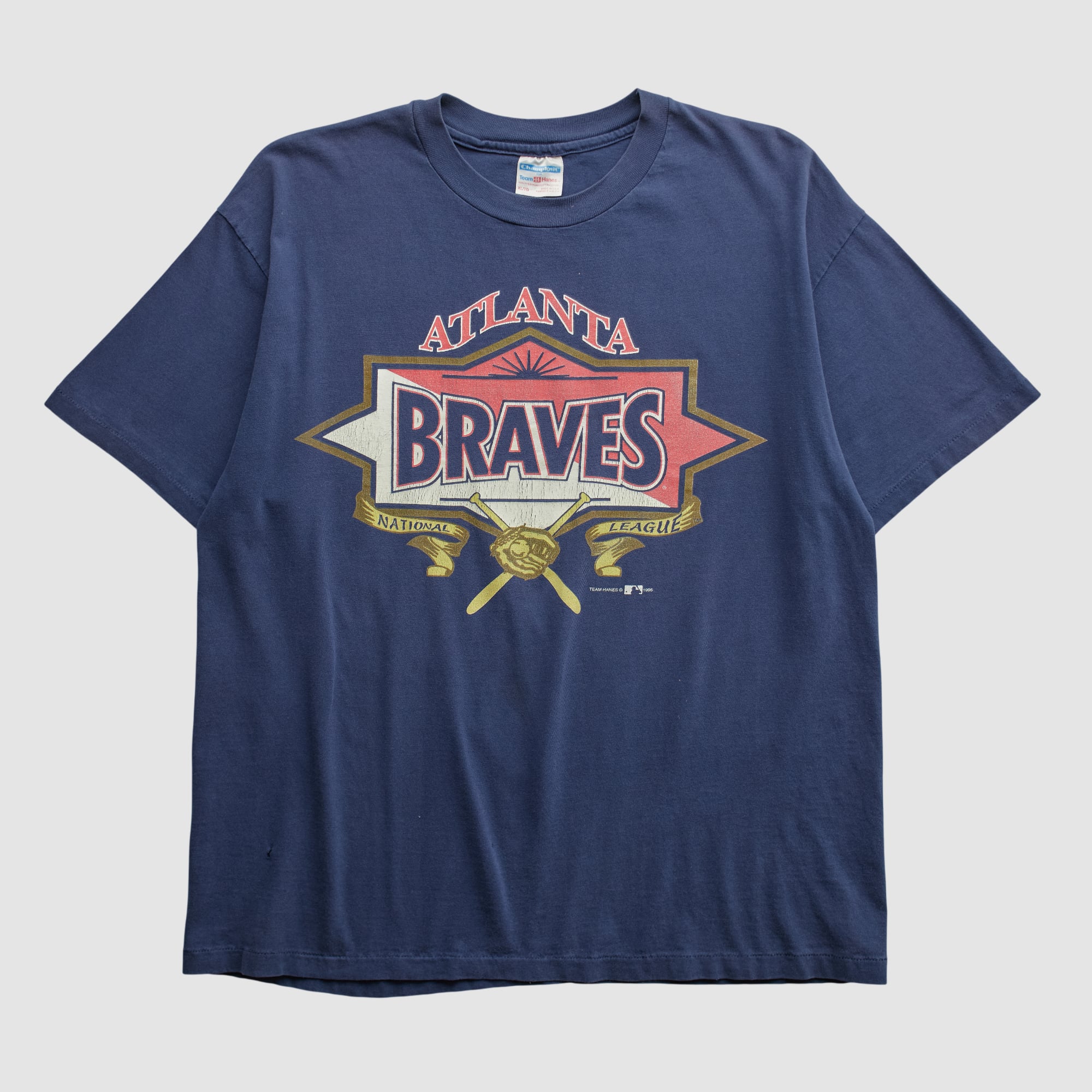 Atlanta Braves Hanes 1995 T-shirt - Navy - L