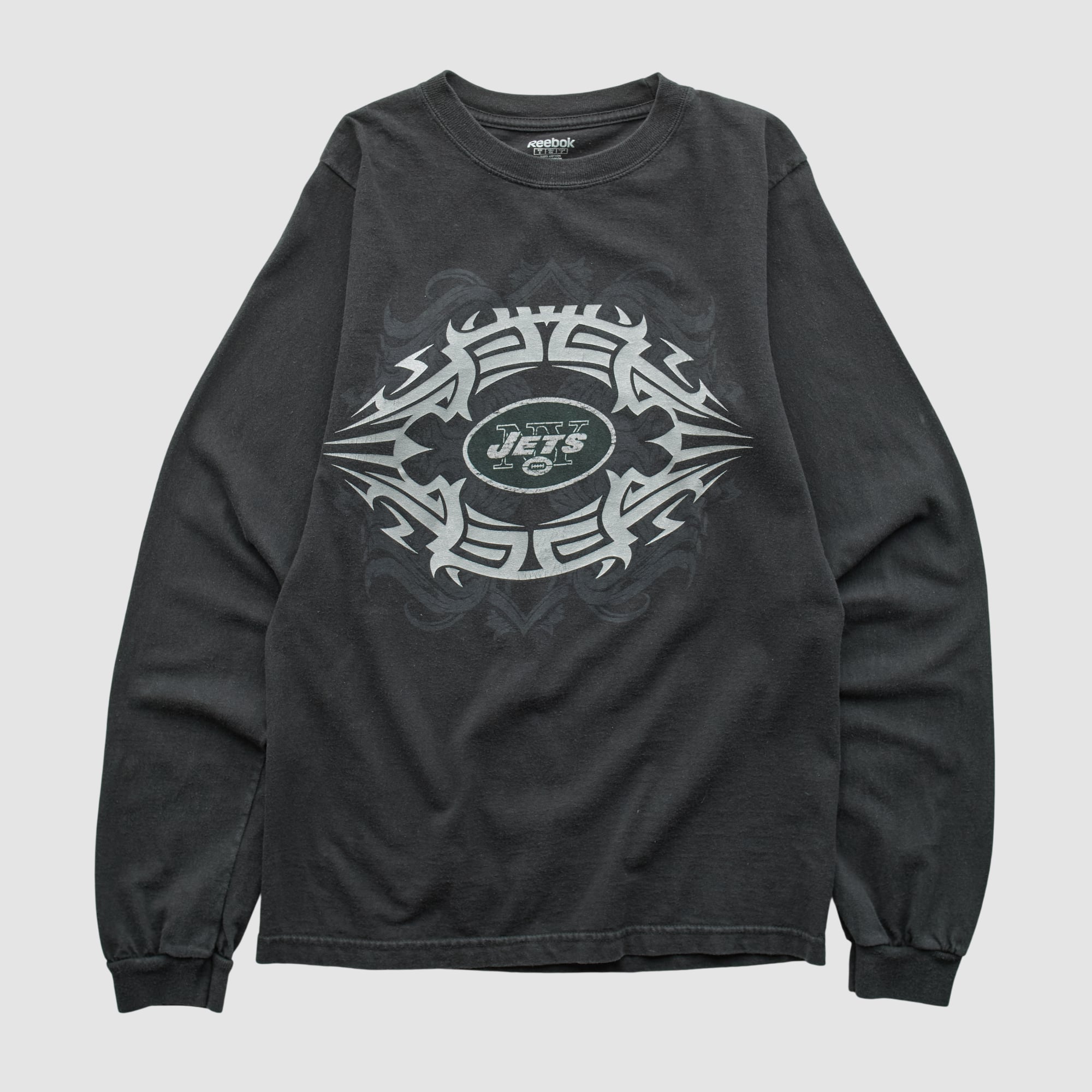 New York Jets Reebok 2010s Long Sleeve T-shirt - Black - S