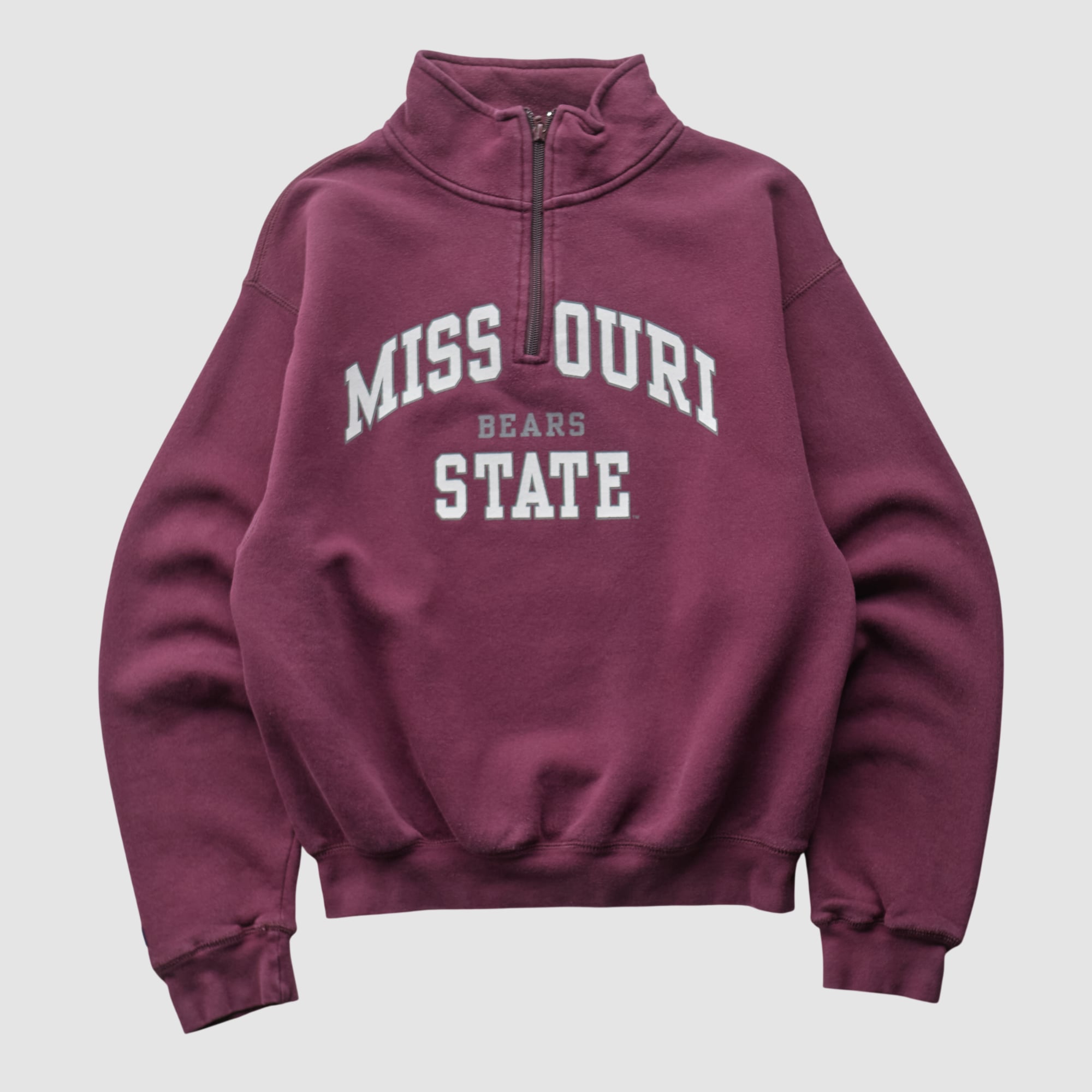 Missouri State University Bears Jansport 2010s 1/4 Zip Sweatshirt - Maroon - XS
