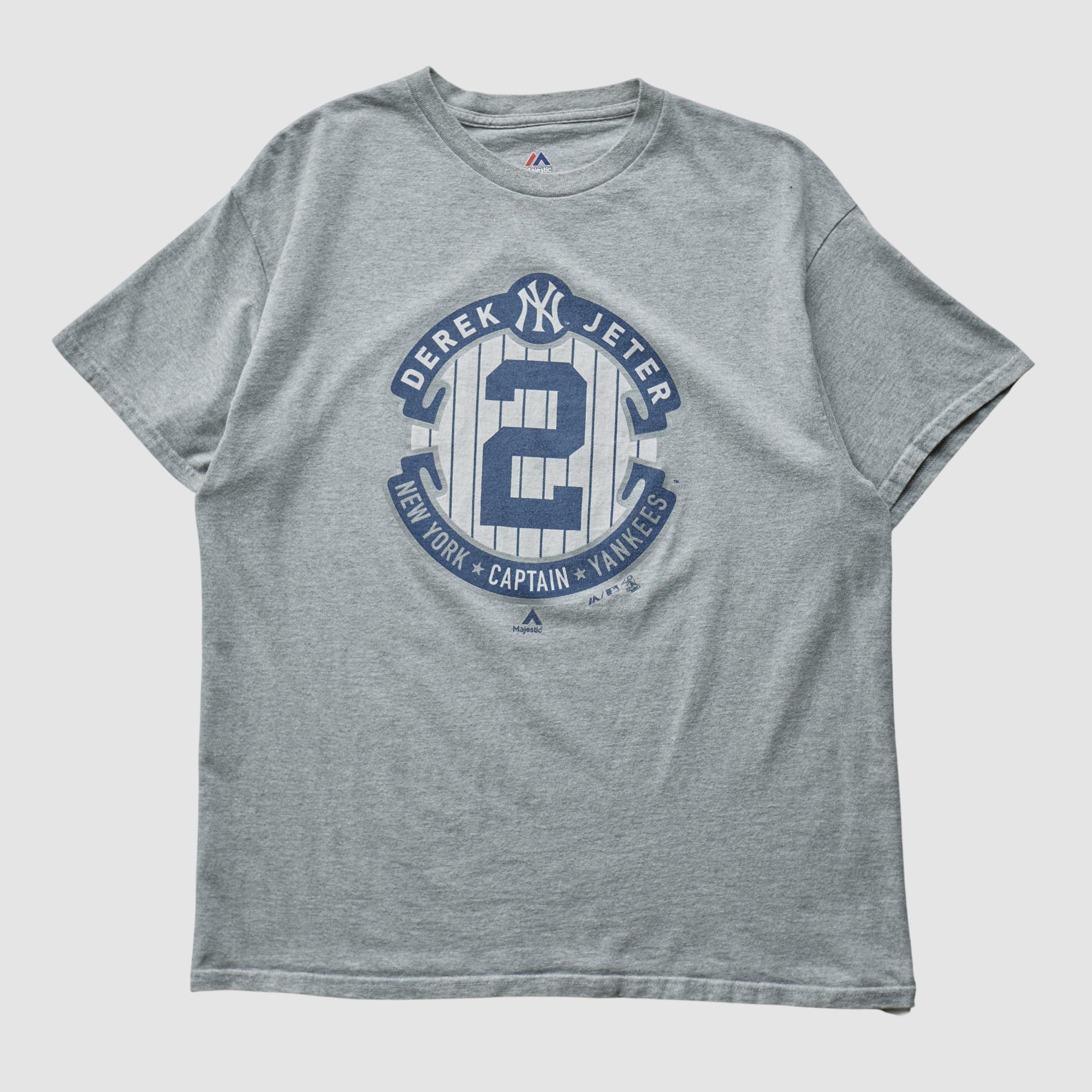 Derek Jeter Majestic 2010s T-shirt - Heather Gray - M