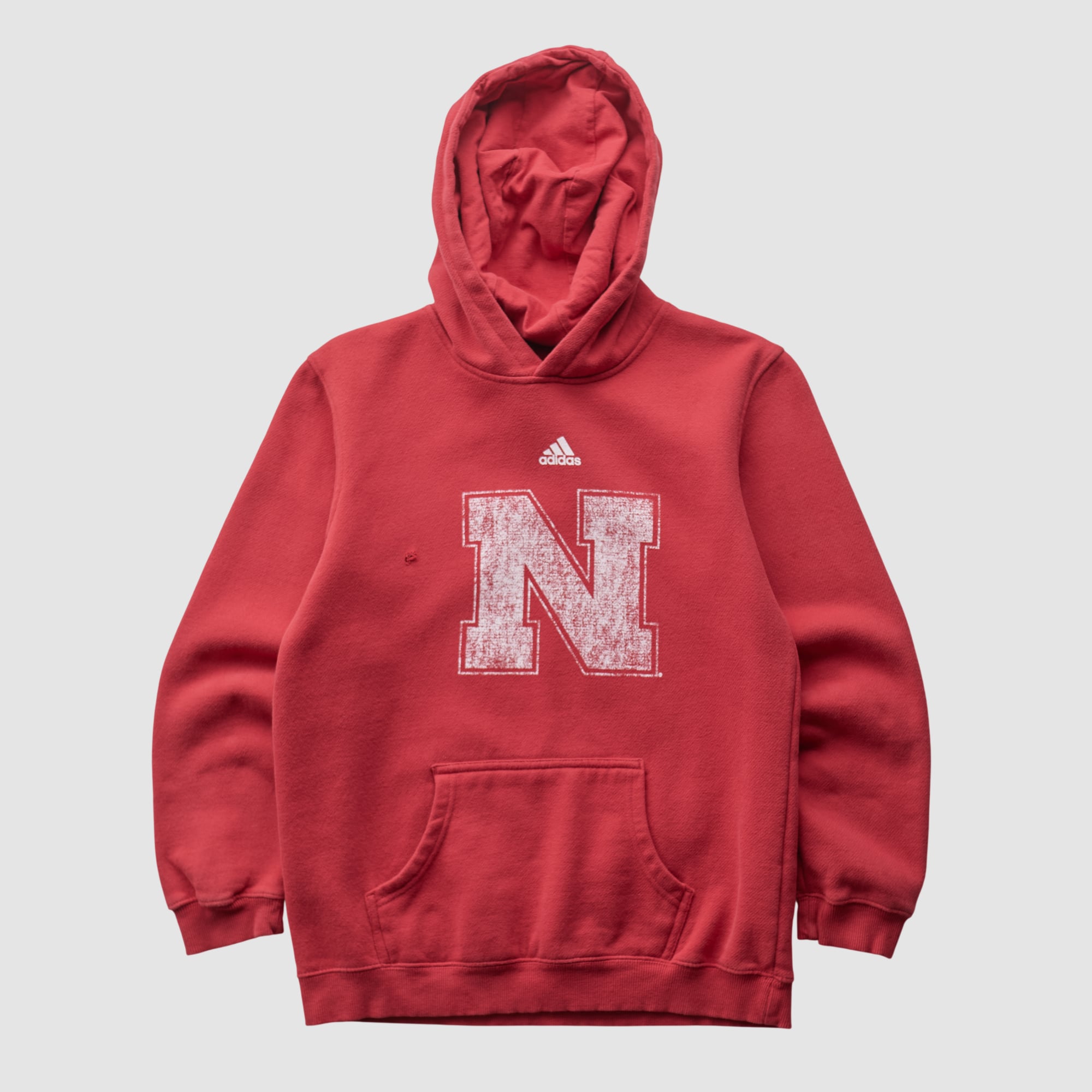 Nebraska Huskers Adidas 2010s Hooded Pullover Sweatshirt - Red - XS