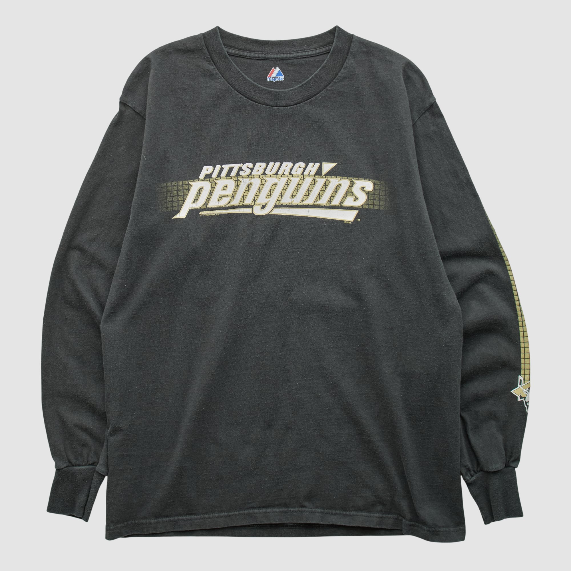 Pittsburgh Penguins Majestic 2000s Long Sleeve T-shirt - Black - S