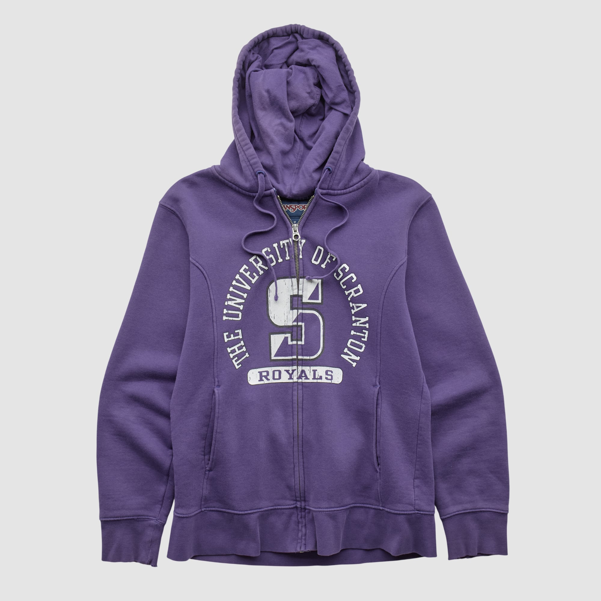 Scranton Royals Jansport 2000s Hooded Full Zip Sweatshirt - Purple - XS