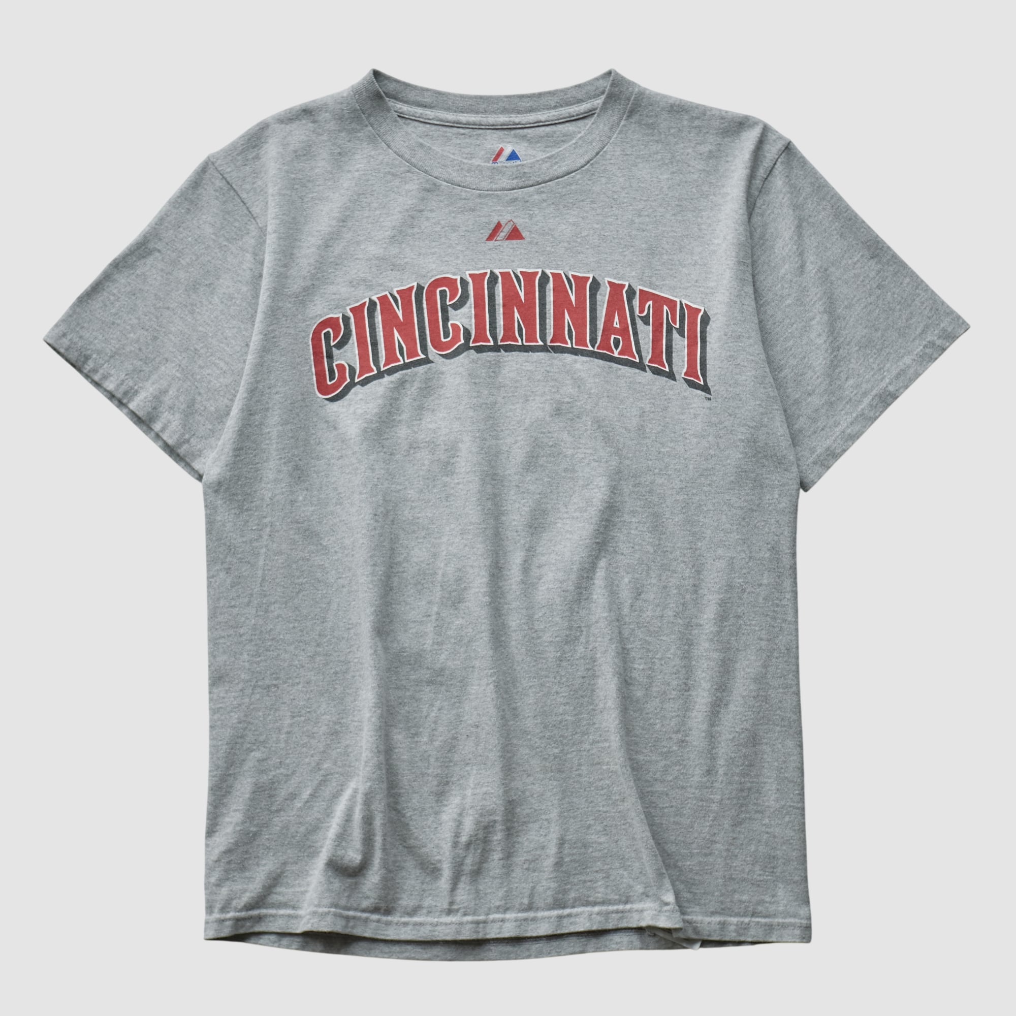 Cincinnati Reds Majestic 2010s T-shirt - Heather Gray - XS