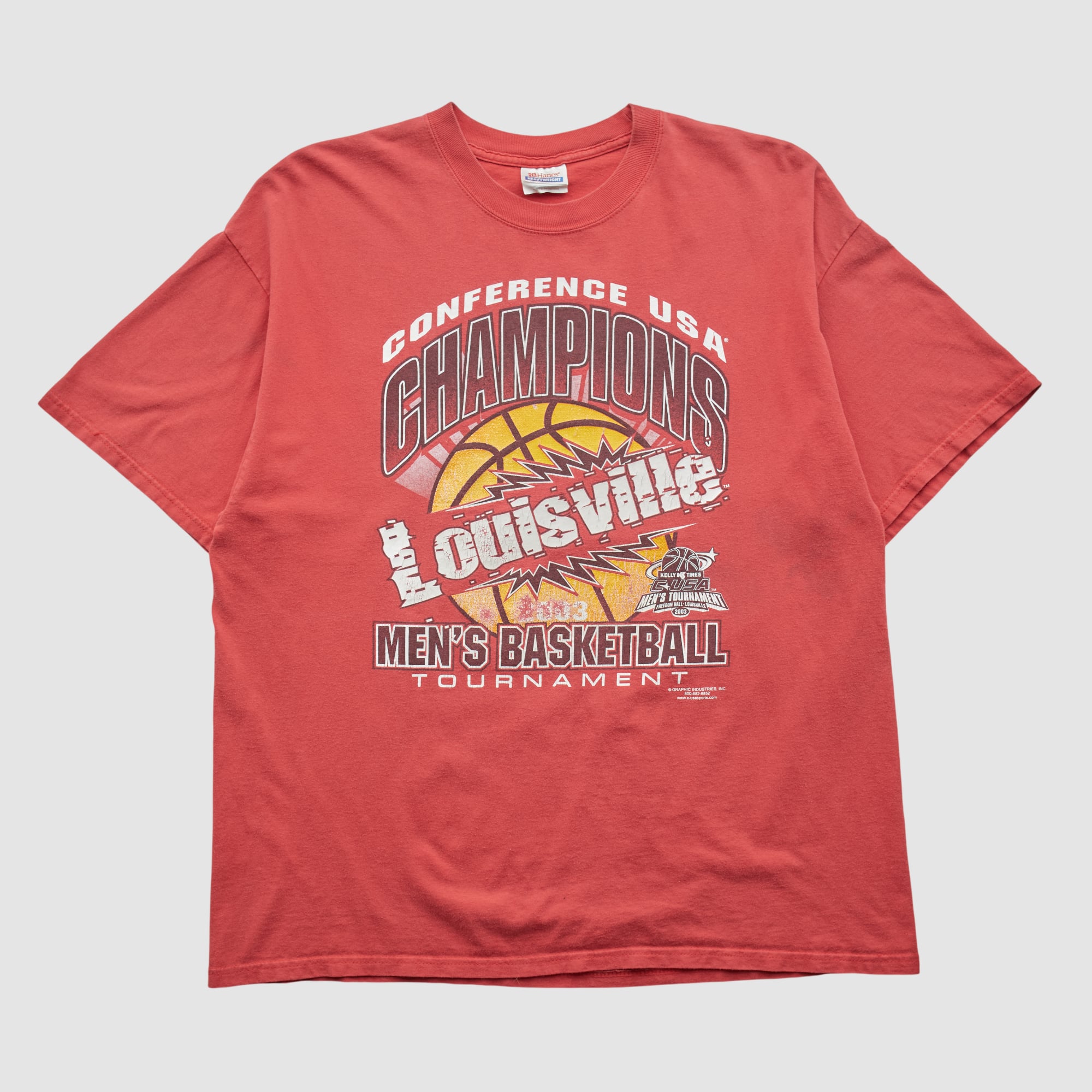 Louisville Cardinals Hanes 1993 T-shirt - Red - L