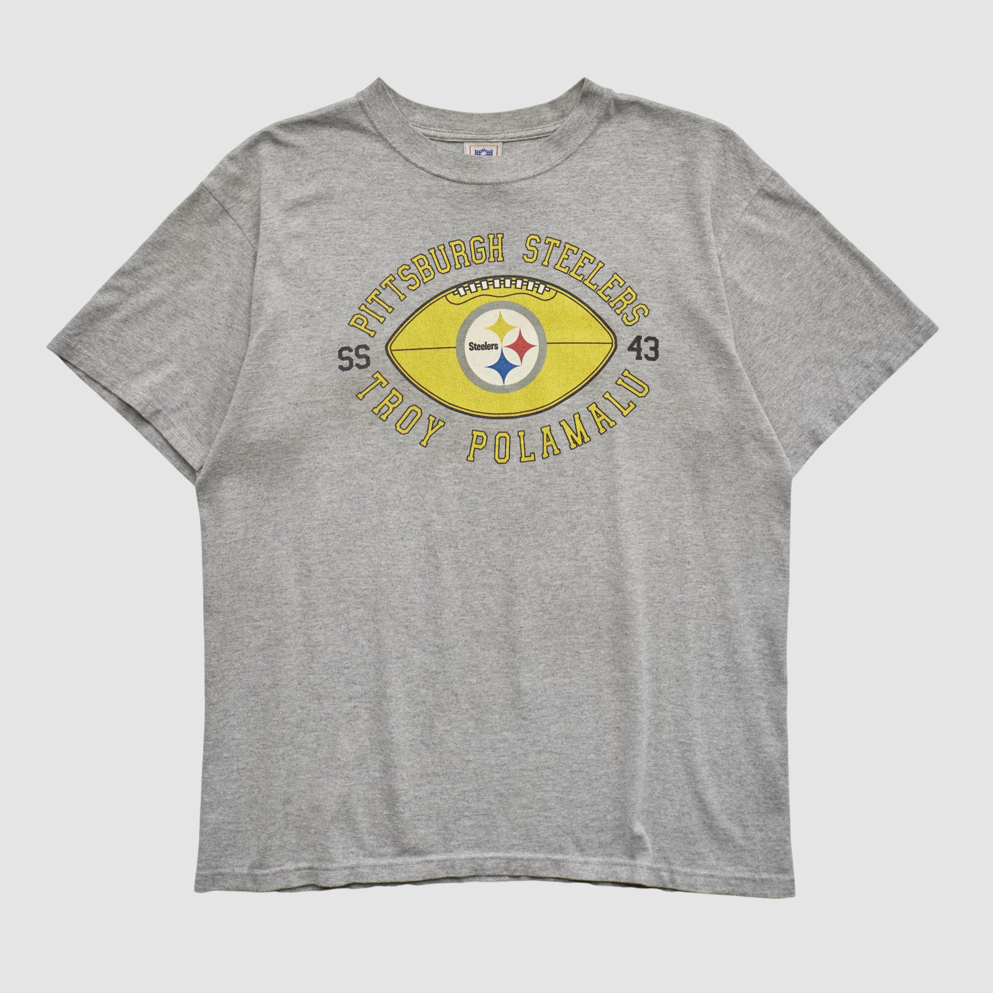 Troy Polamalu NFL 2000s T-shirt - Heather Gray - S