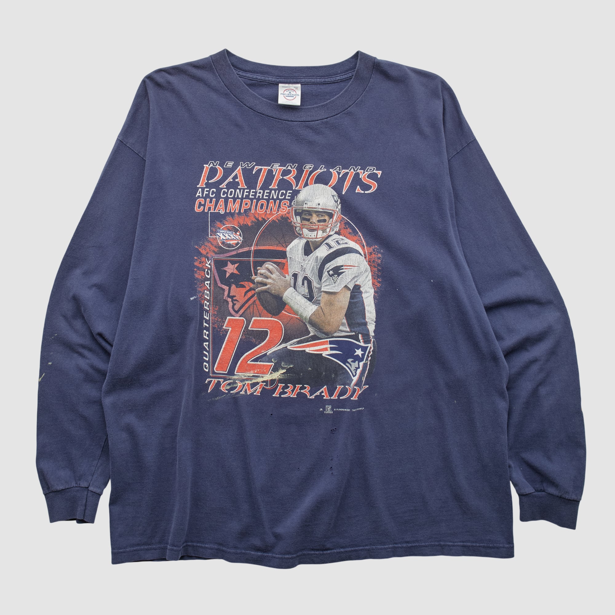 Tom Brady Delta 2000s Long Sleeve T-shirt - Navy - XL