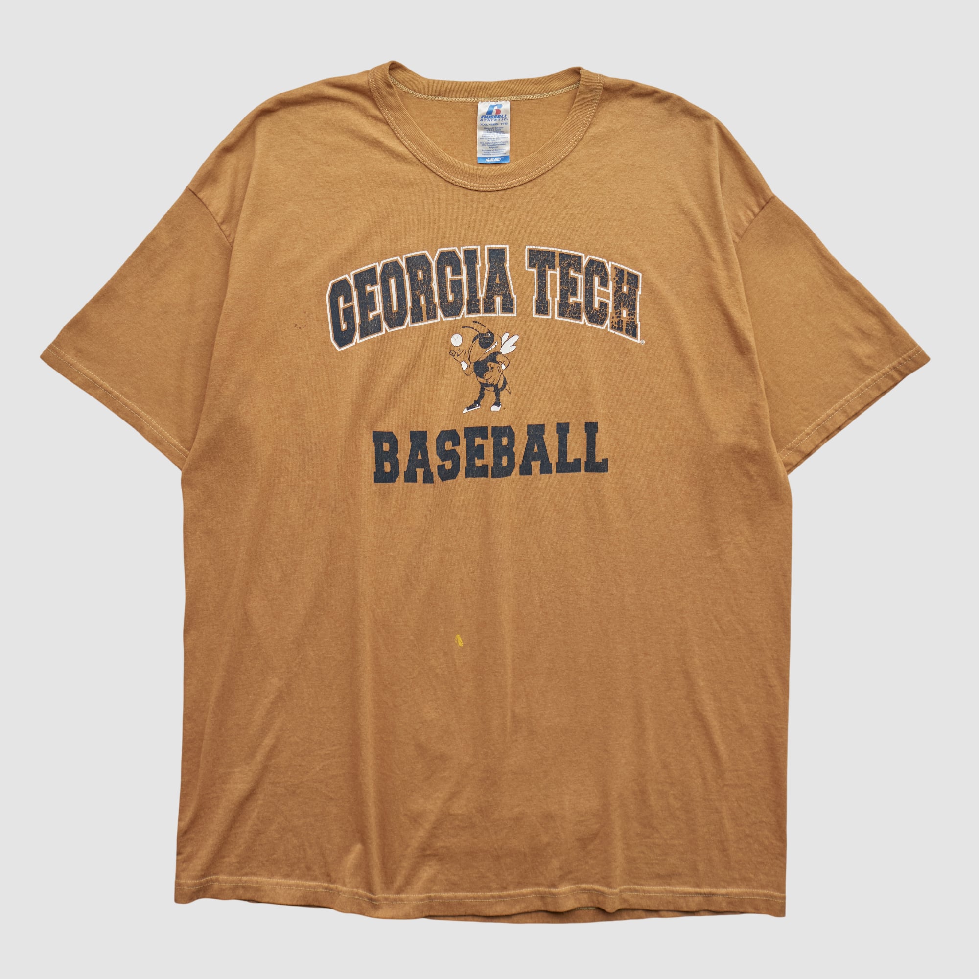 Georgia Tech Yellow Jackets Russell 2010s T-shirt - Clay - 2XL