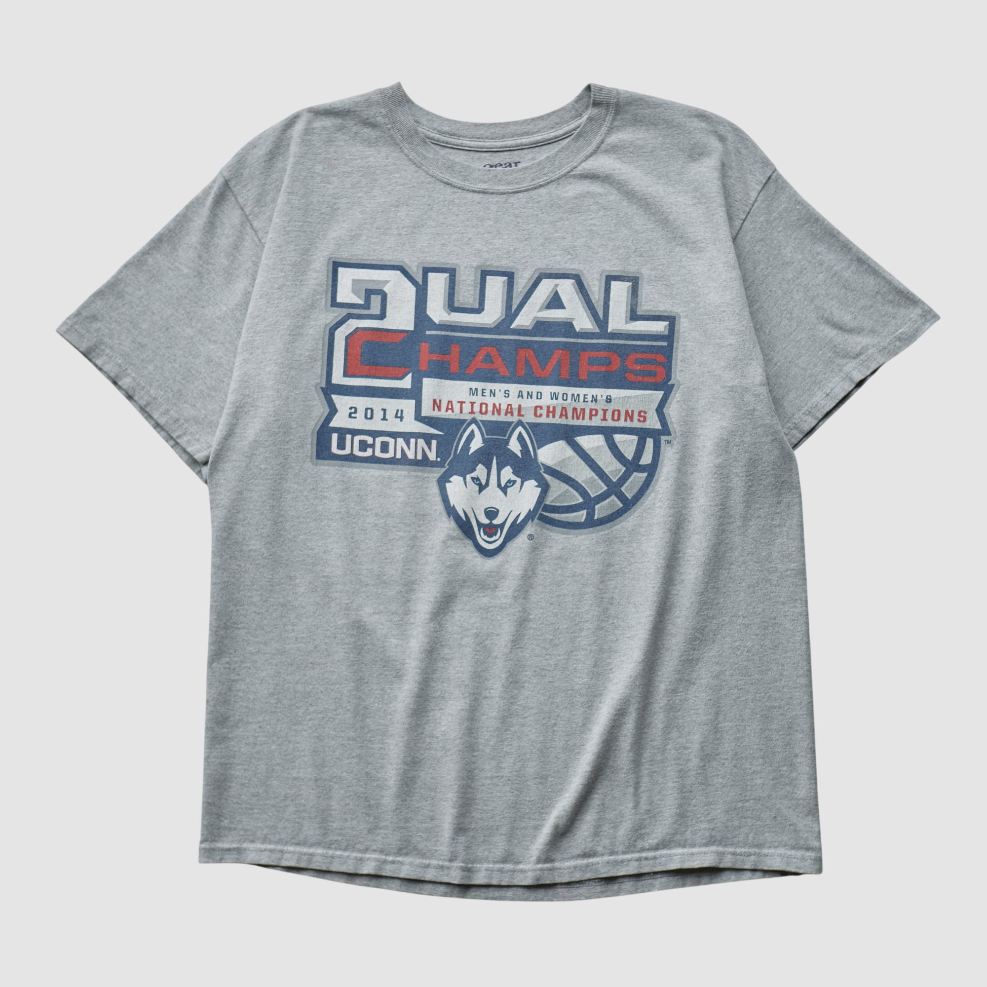 UConn Huskies Gear For Sports 2014 T-shirt - Heather Gray - S