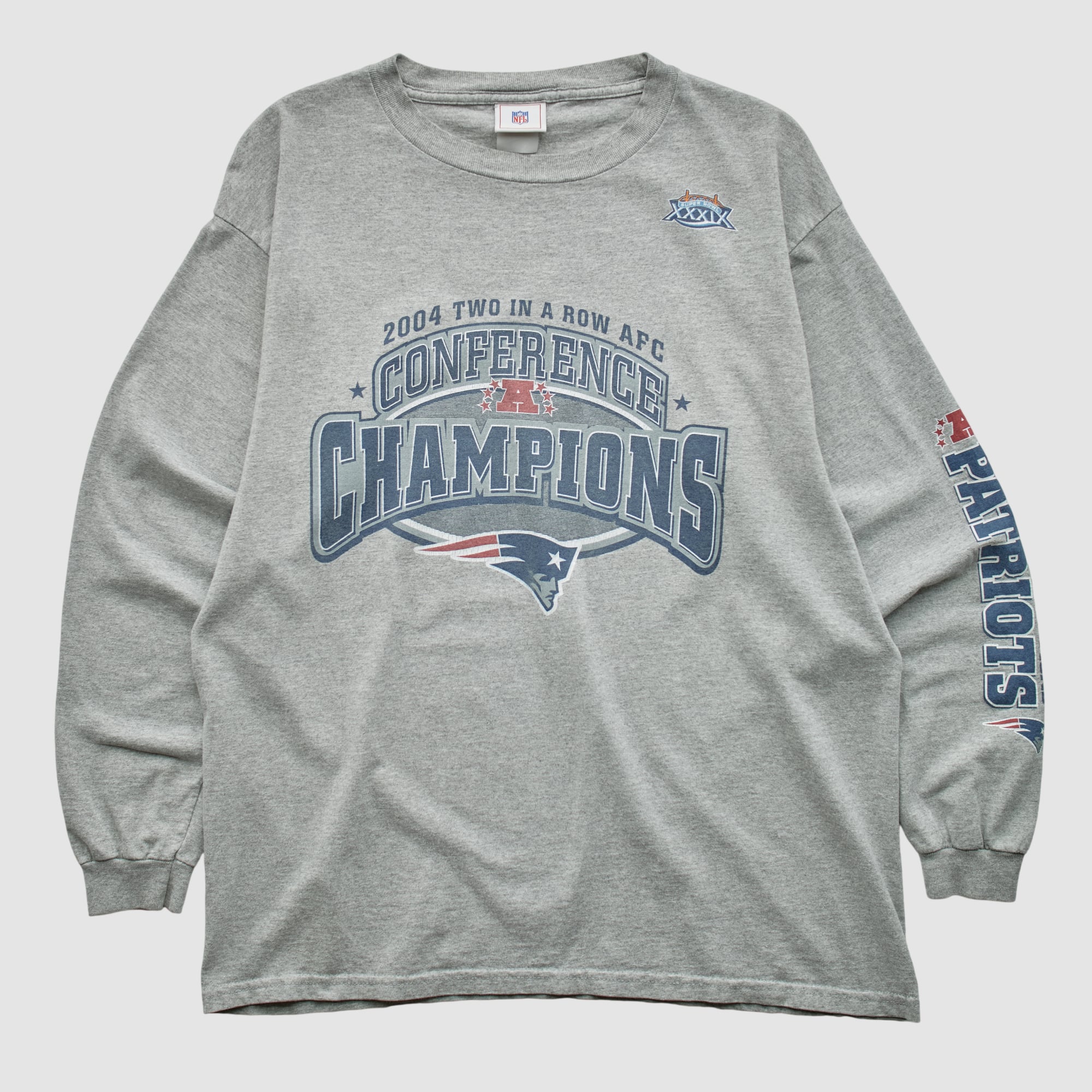 New England Patriots NFL 2004 Pullover Sweatshirt - Heather Gray - S