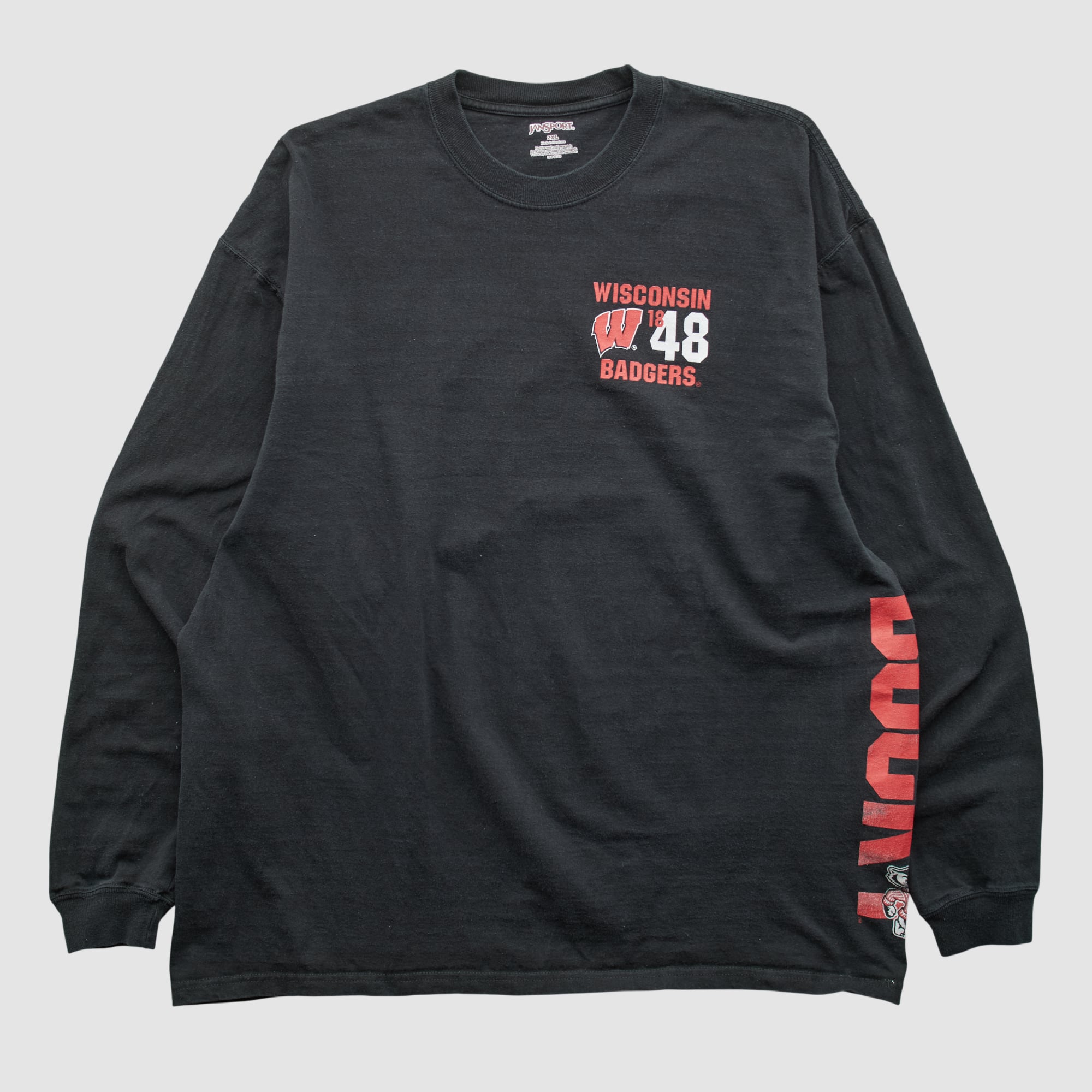Wisconsin Badgers Jansport 2010s Long Sleeve T-shirt - Black - 2XL