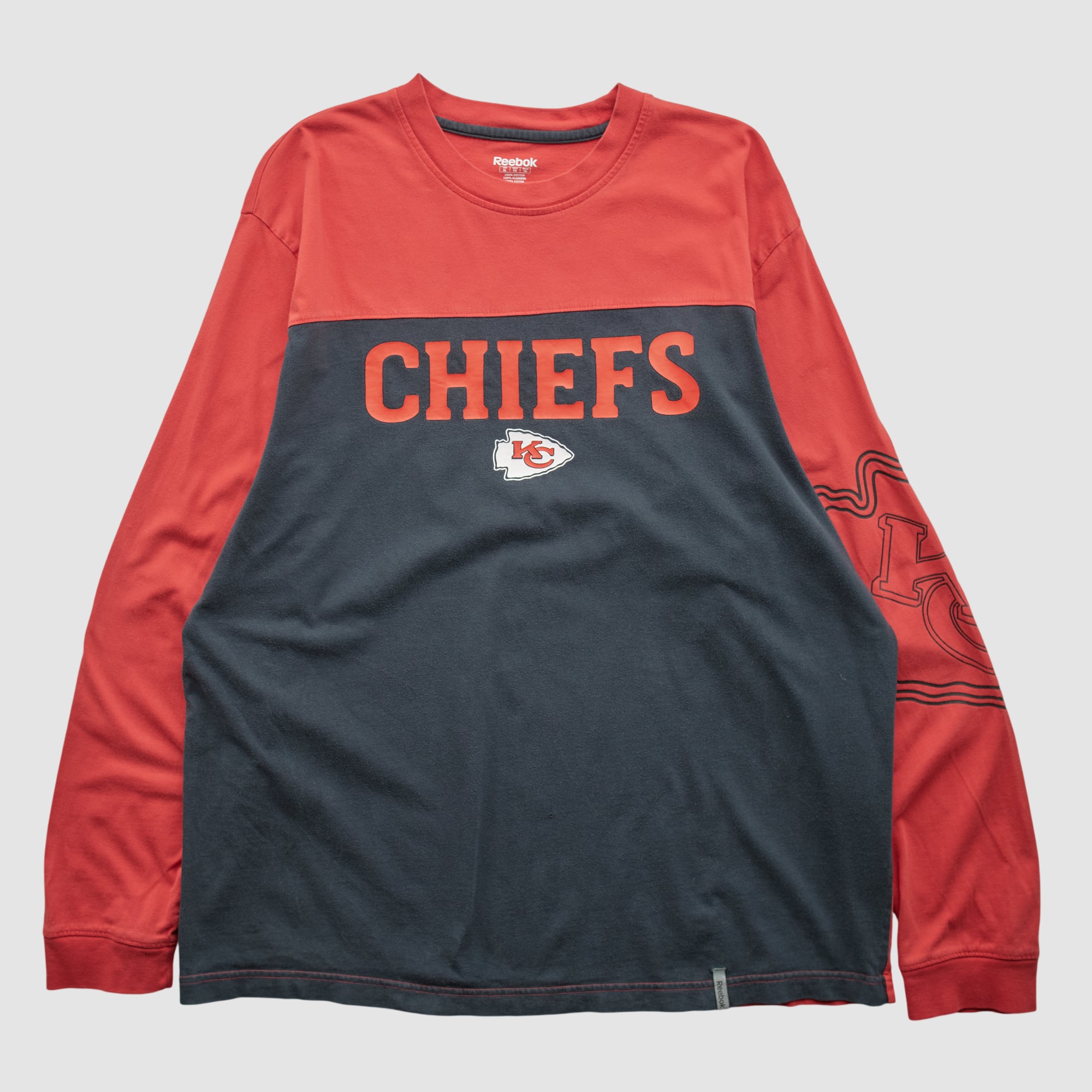 Kansas City Chiefs Reebok 2010s Long Sleeve T-shirt - Black - 2XL