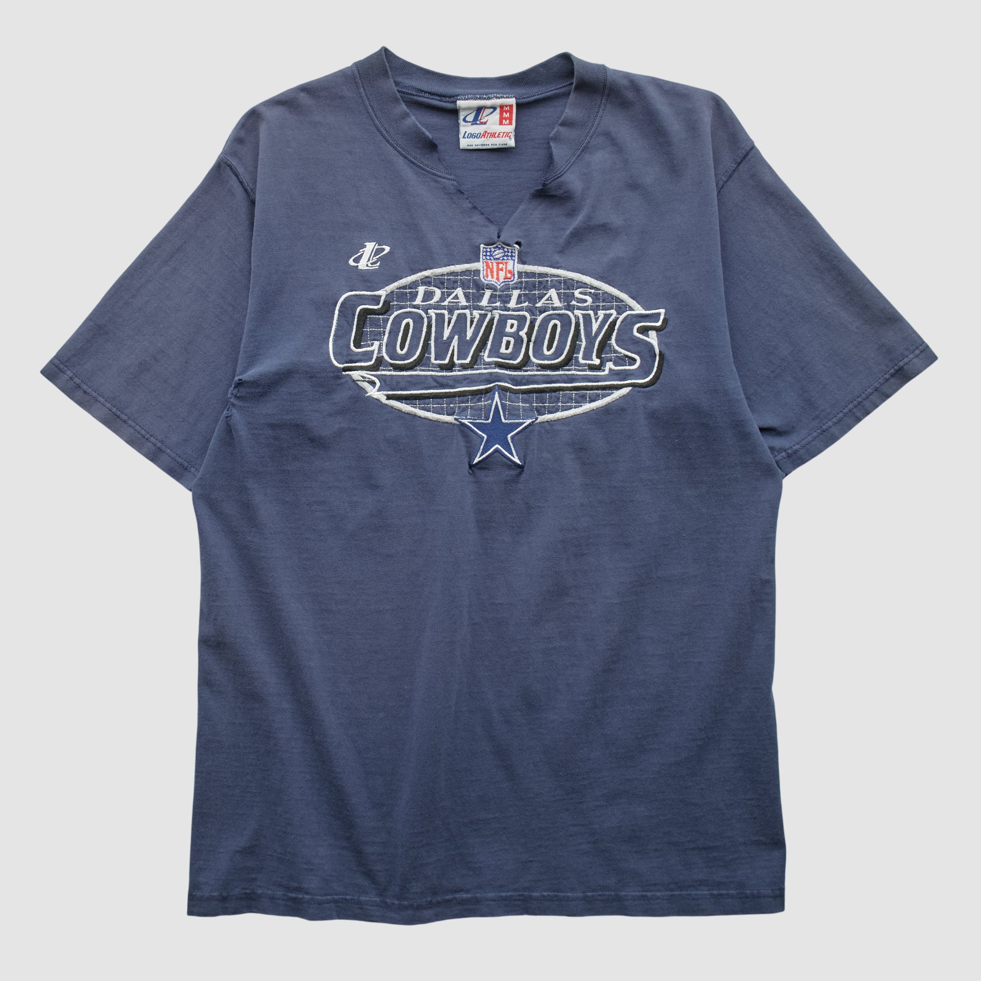 Dallas Cowboys Logo Athletic 90s T-shirt - Navy - M