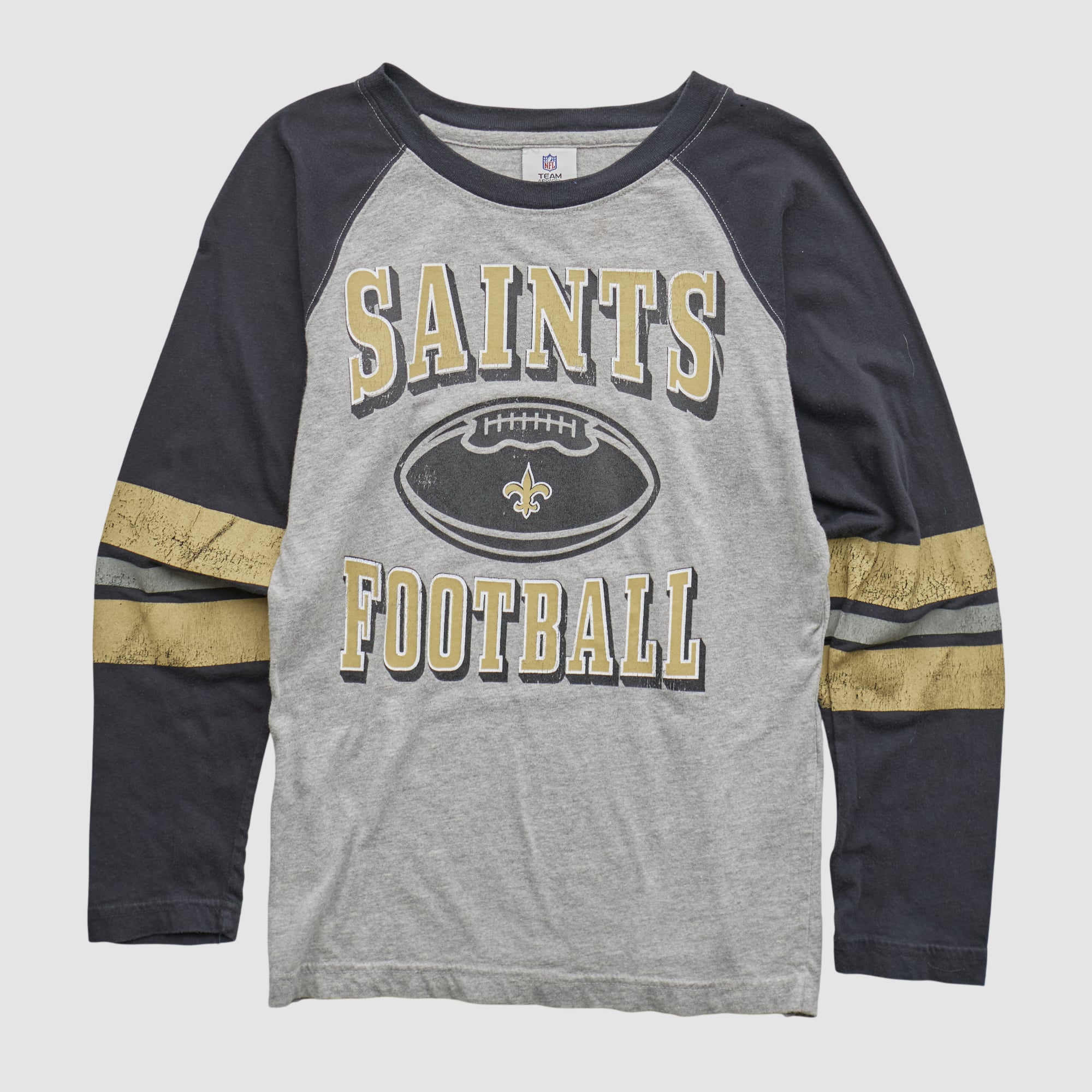 New Orleans Saints NFL 2010s Long Sleeve T-shirt - Heather Gray - XS