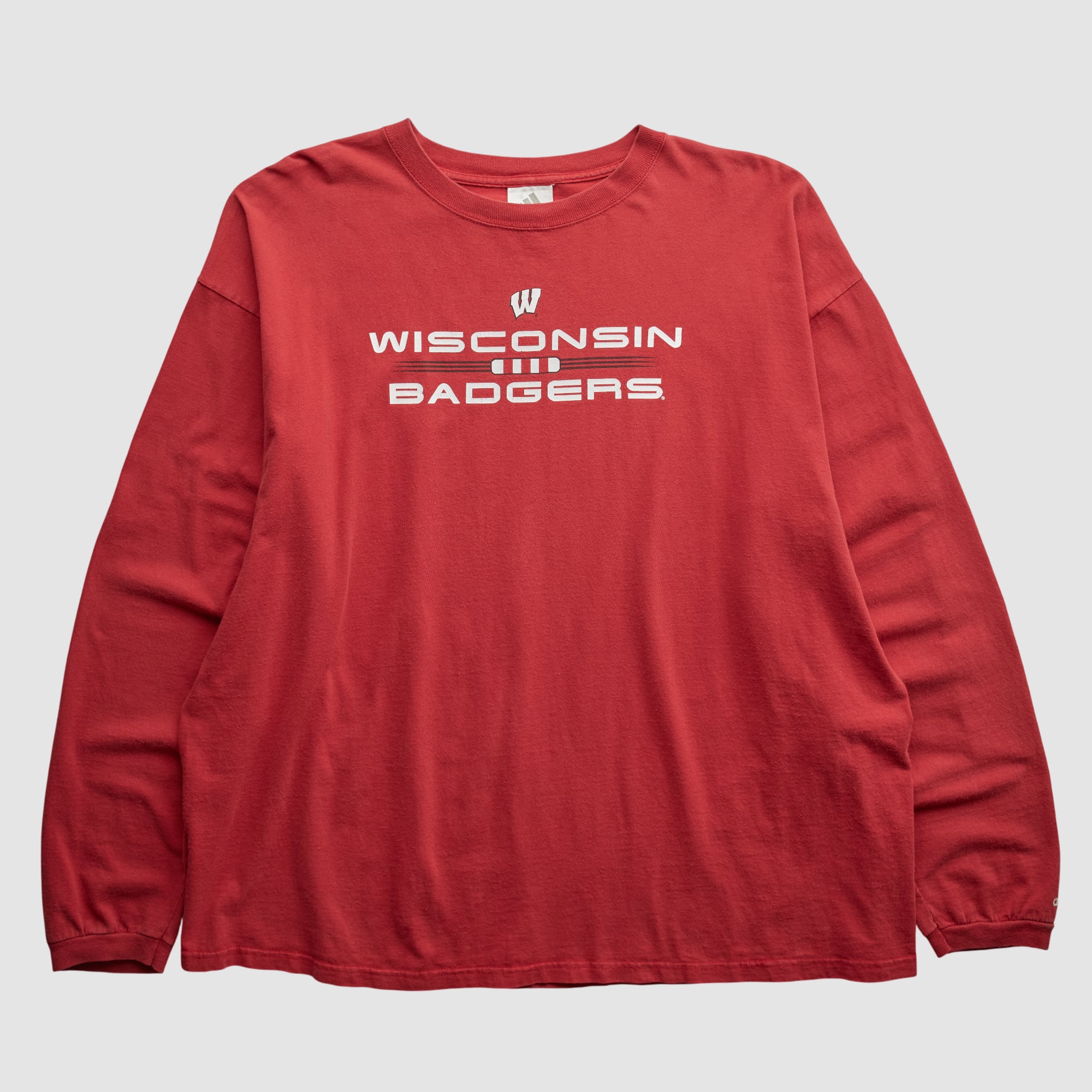 Wisconsin Badgers Adidas 2000s Long Sleeve T-shirt - Red - 2XL