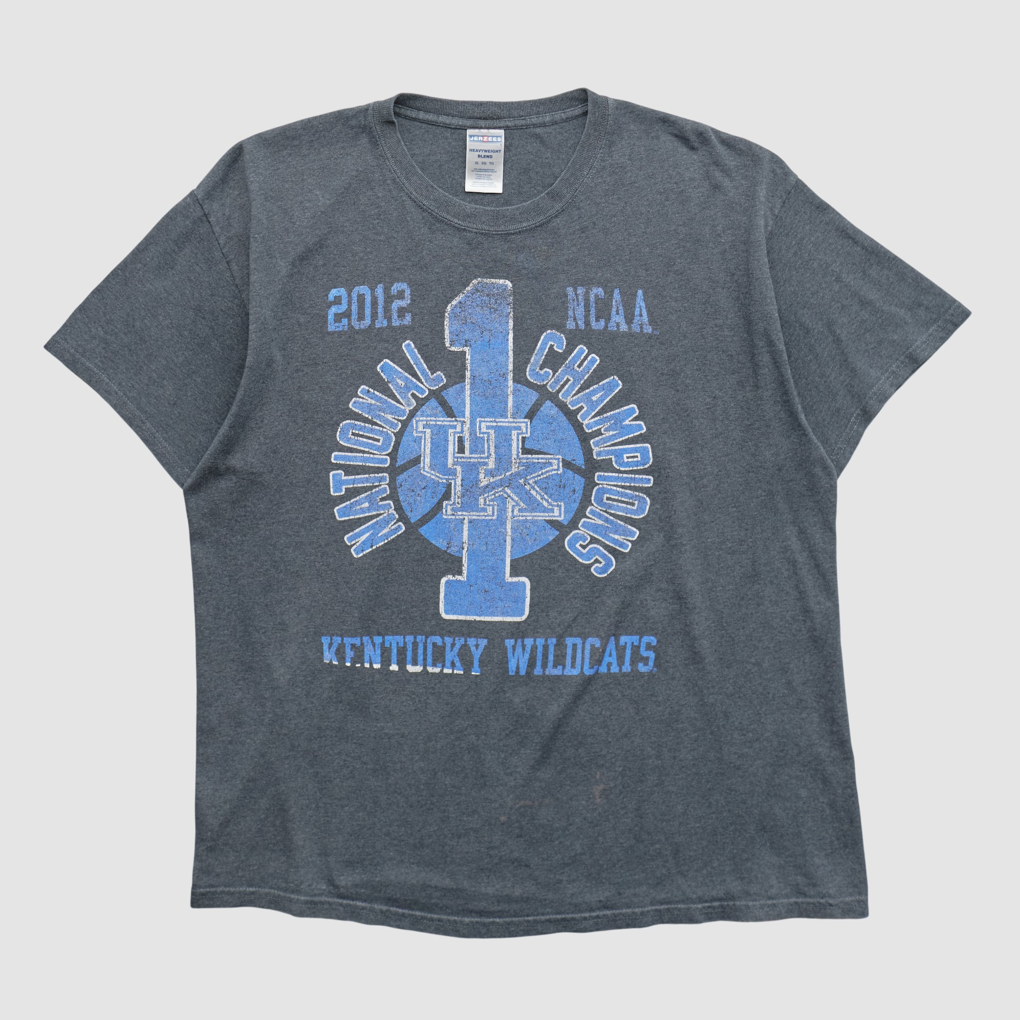Kentucky Wildcats Jerzees 2012 T-shirt - Dark Heather Gray - XL