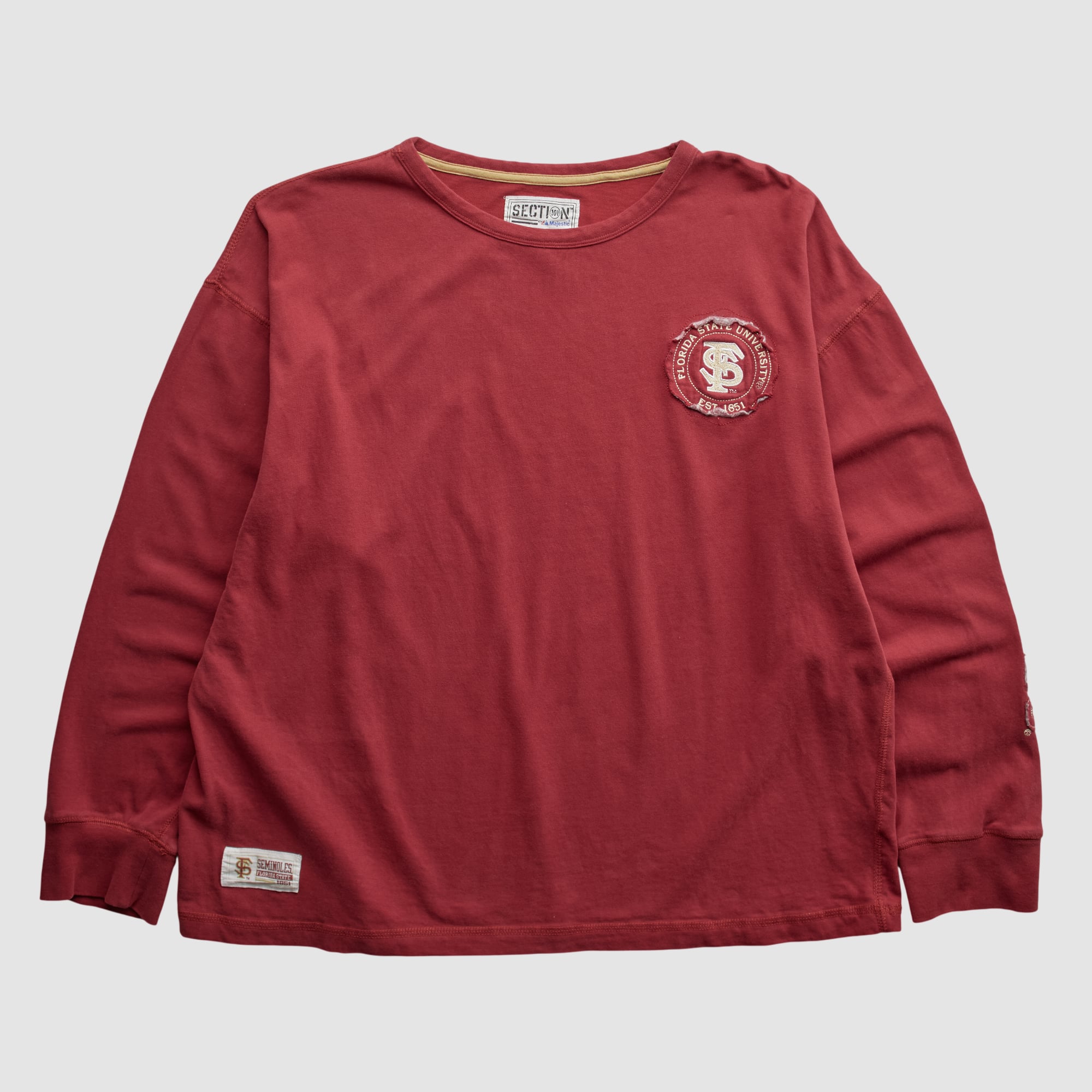 Florida State Seminoles Majestic 2010s Long Sleeve T-shirt - Red - 2XL