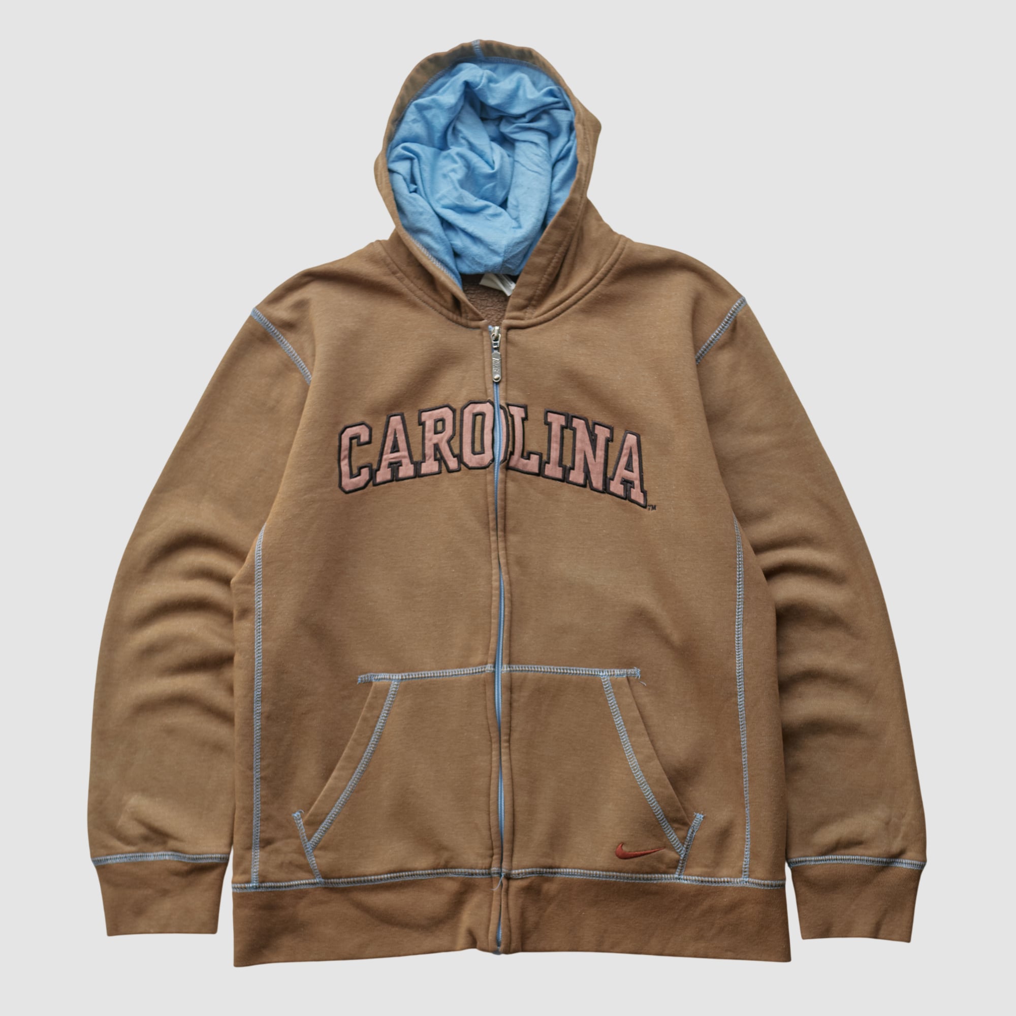 North Carolina Tar Heels Nike 2000s Hooded Pullover Sweatshirt - Clay - XS