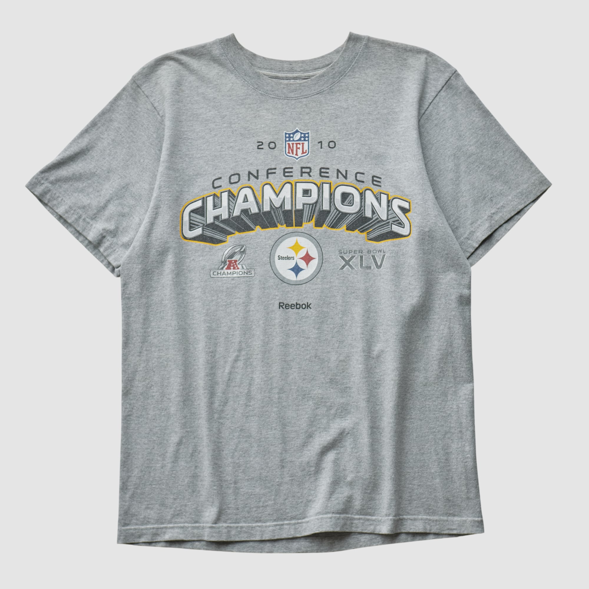 Pittsburgh Steelers Reebok 2010 T-shirt - Heather Gray - M