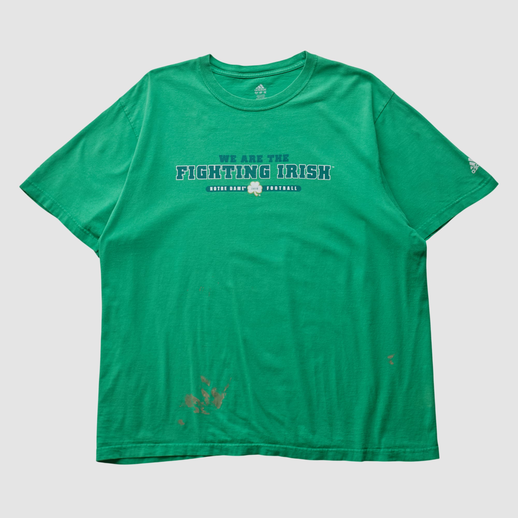 Notre Dame Fighting Irish Adidas 2000s T-shirt - Green - 2XL