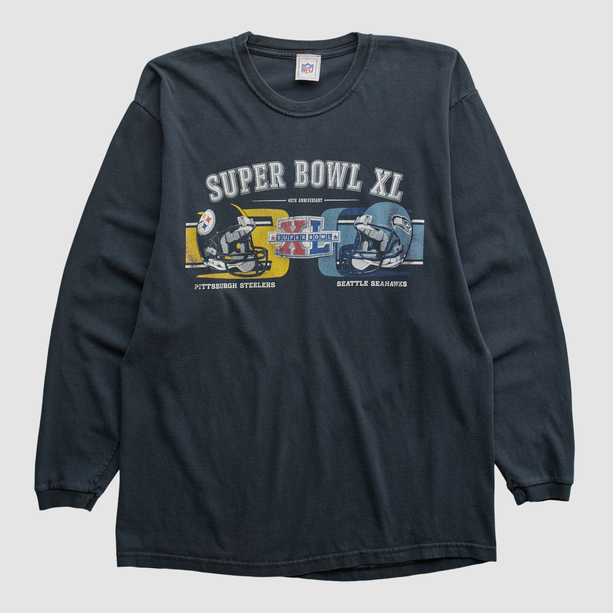 Super Bowl XL NFL 2006 Long Sleeve T-shirt - Black - S