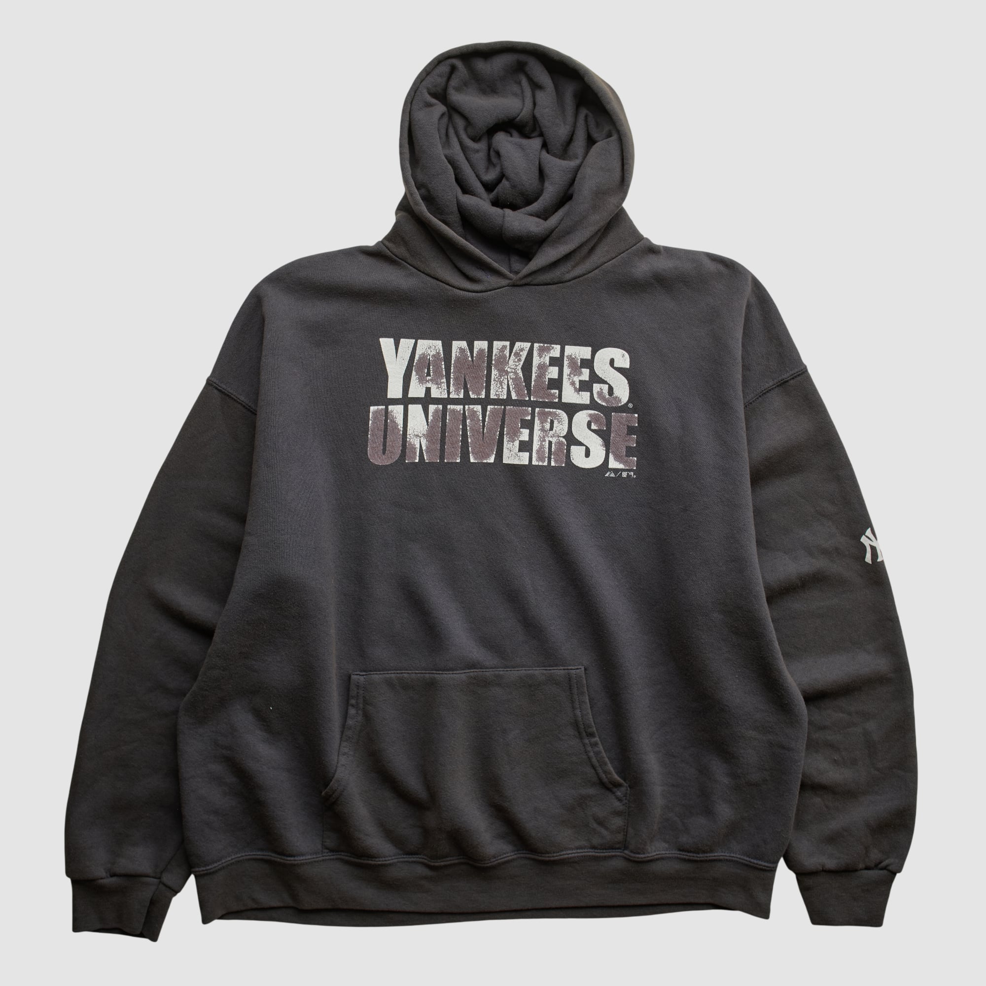 New York Yankees Majestic 2009 Hooded Pullover Sweatshirt - Black - M