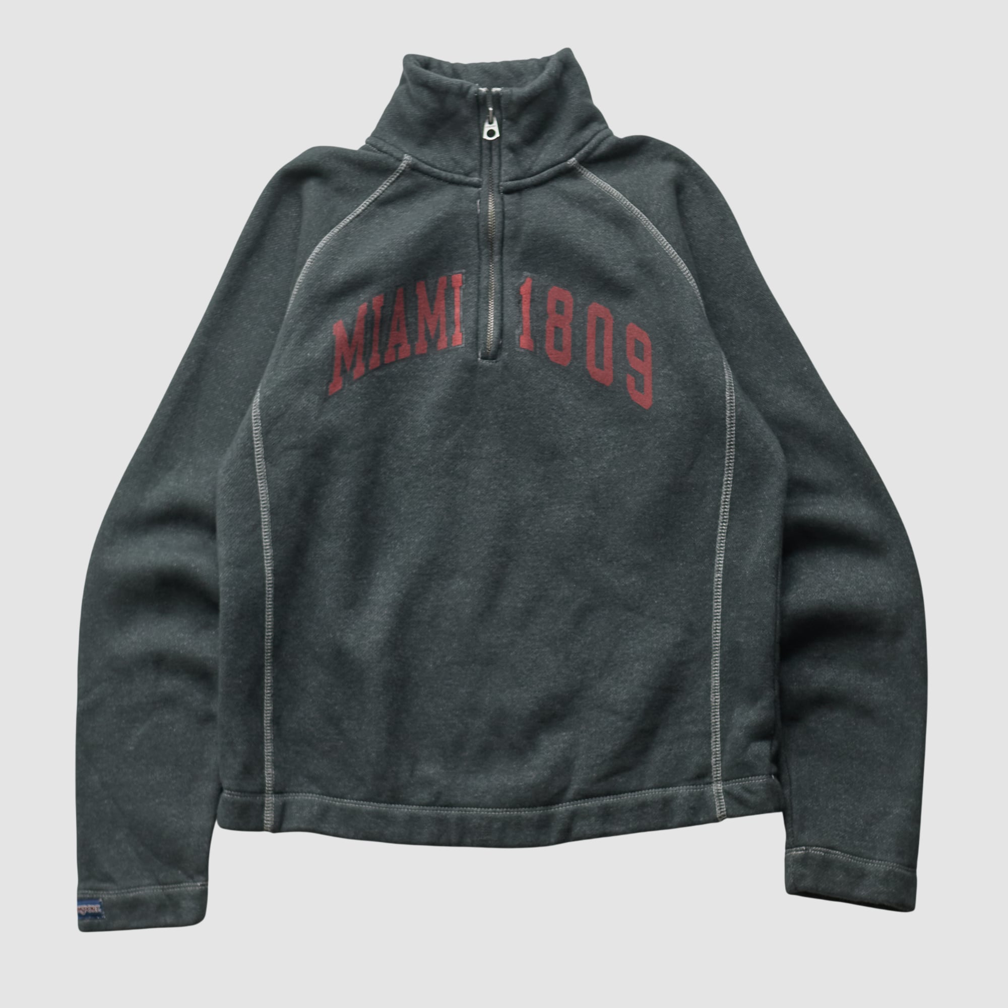 Miami University RedHawks Jansport 2000s 1/4 Zip Sweatshirt - Charcoal - XXS