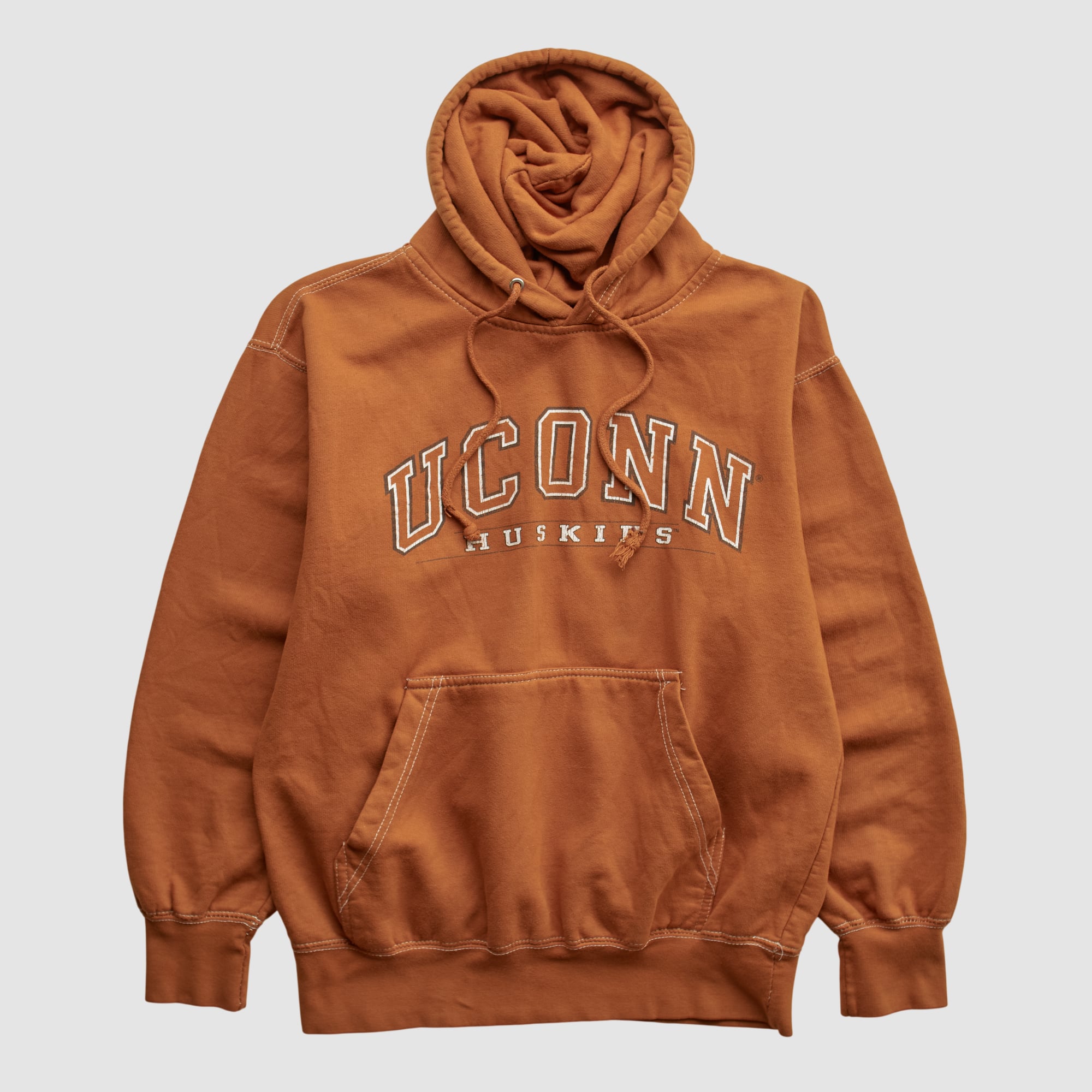 UConn Huskies MV Sport 2010s Hooded Pullover Sweatshirt - Clay - XS