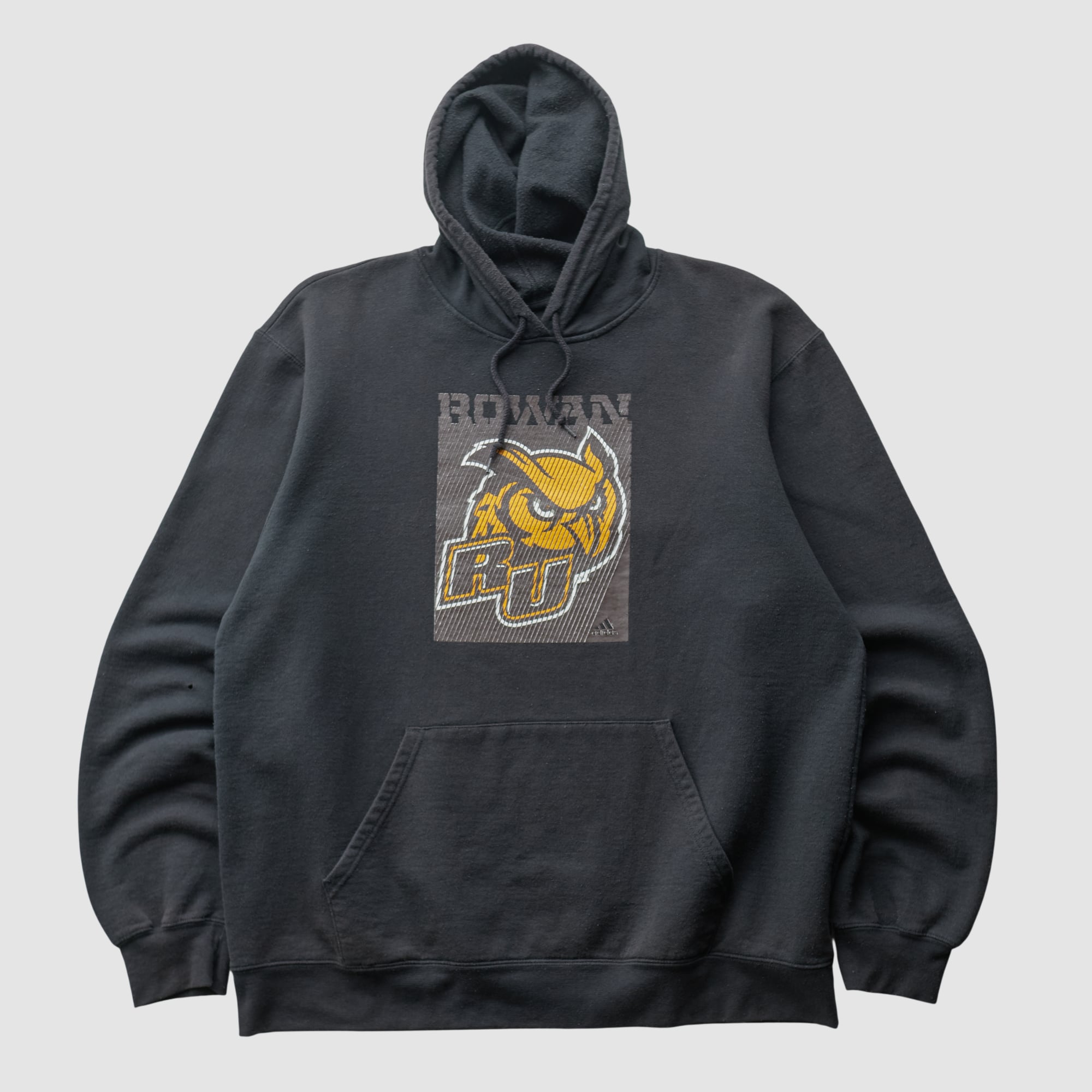 Rowan Profs Adidas 2010s Hooded Pullover Sweatshirt - Black - XL
