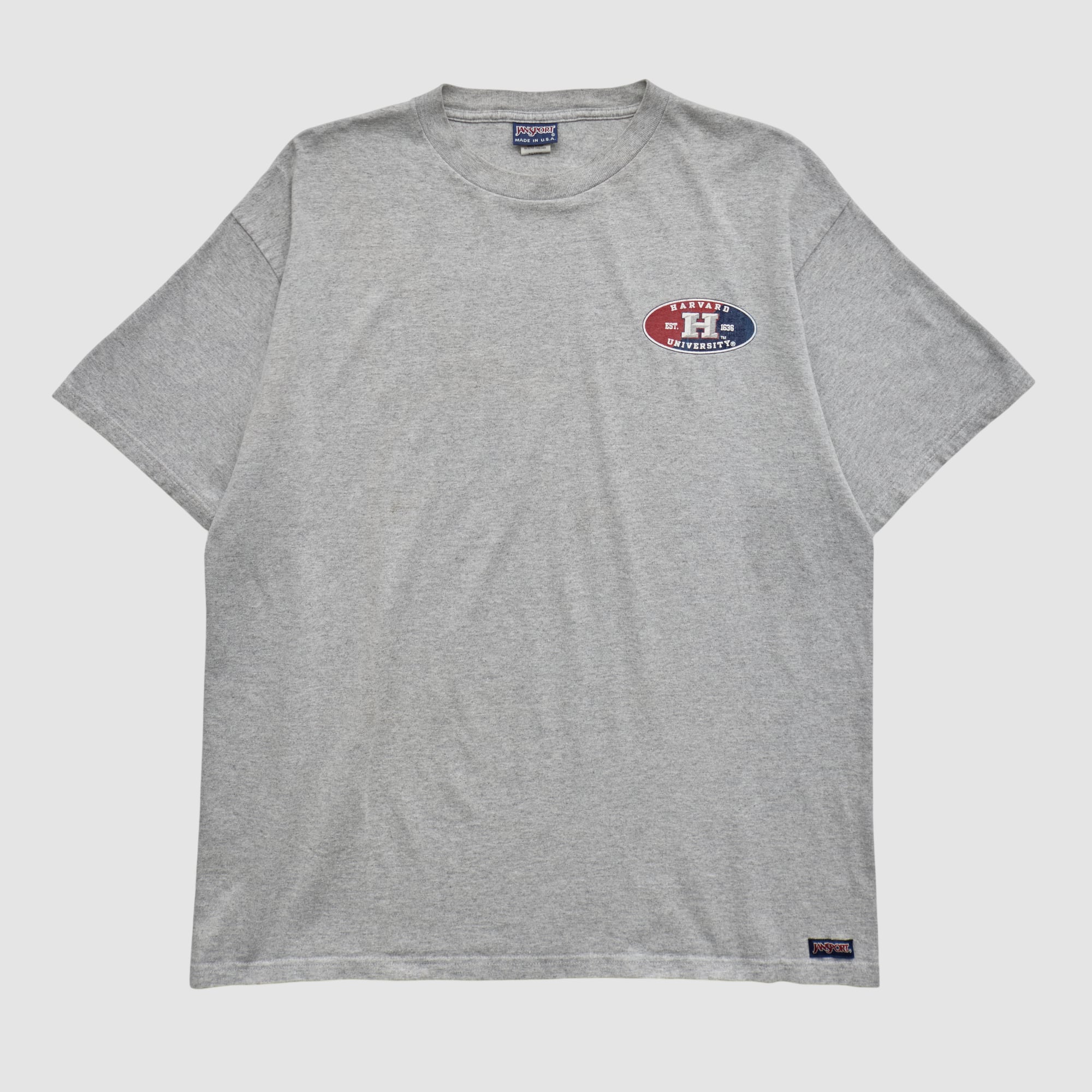 Harvard Crimson Jansport 2000s T-shirt - Heather Gray - L