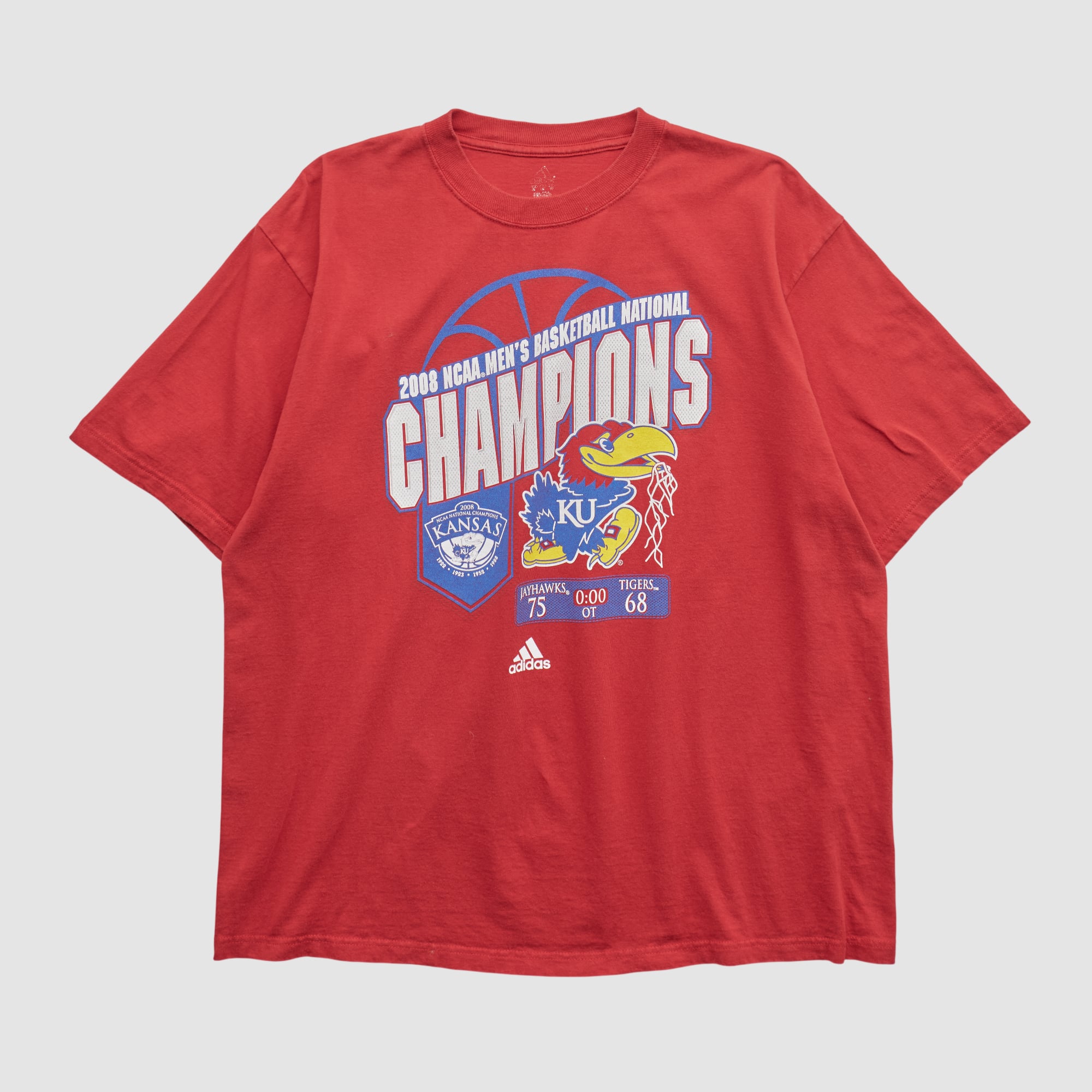 Kansas Jayhawks Adidas 2008 T-shirt - Red - XL