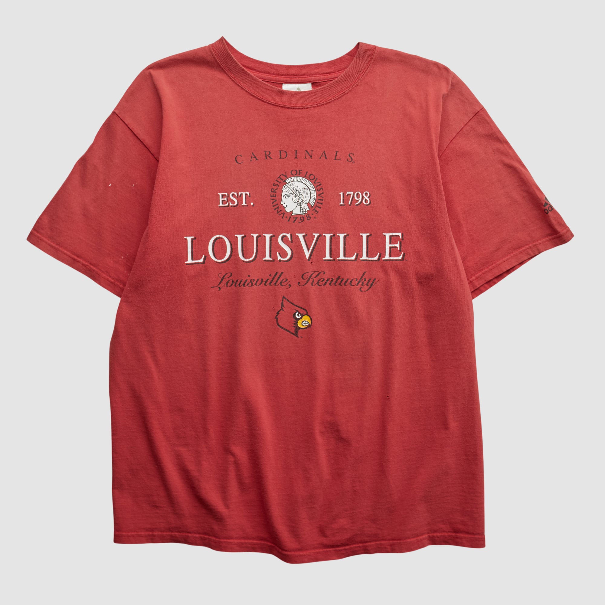 Louisville Cardinals Adidas 2000s T-shirt - Red - XL