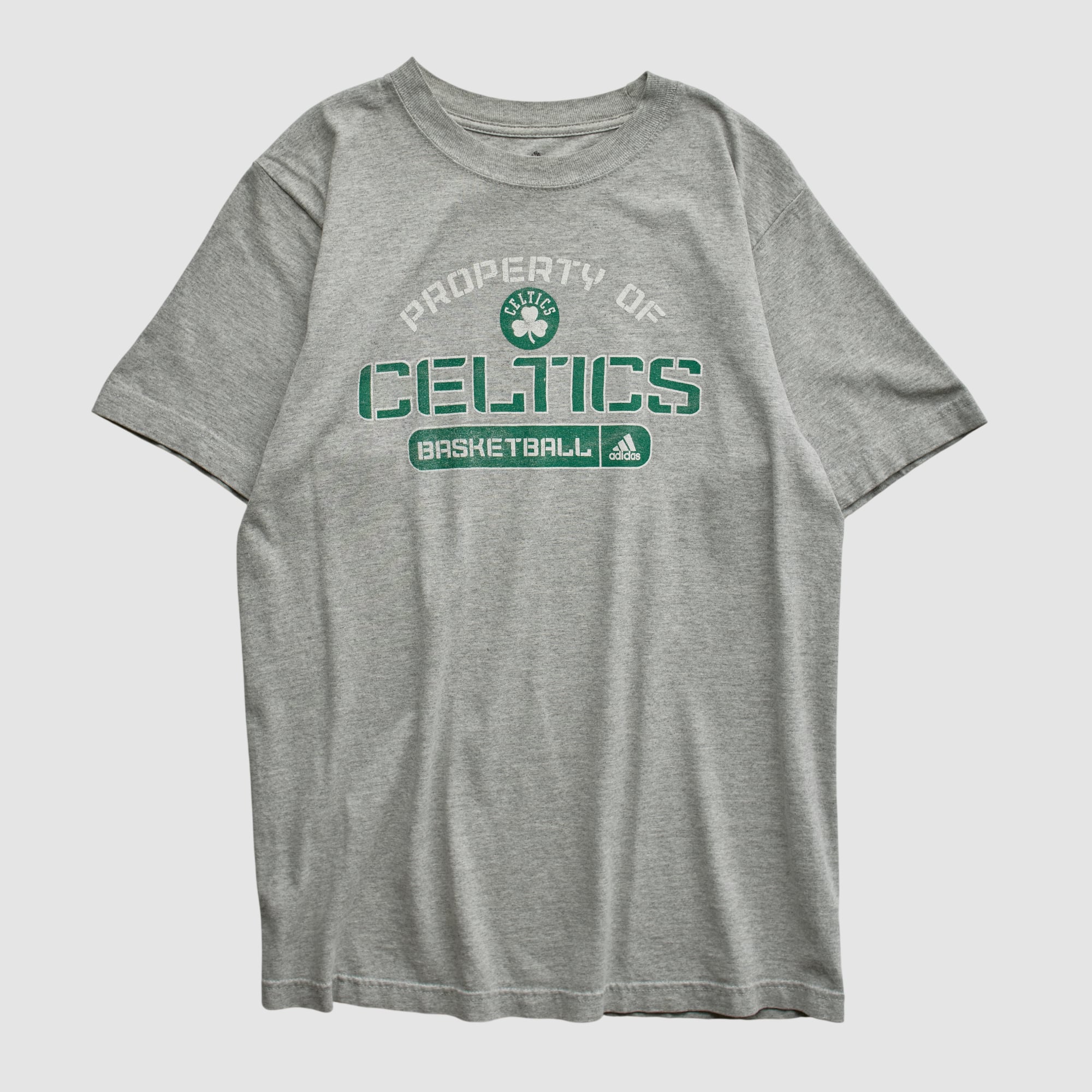 Boston Celtics Adidas 2010s T-shirt - Heather Gray - S