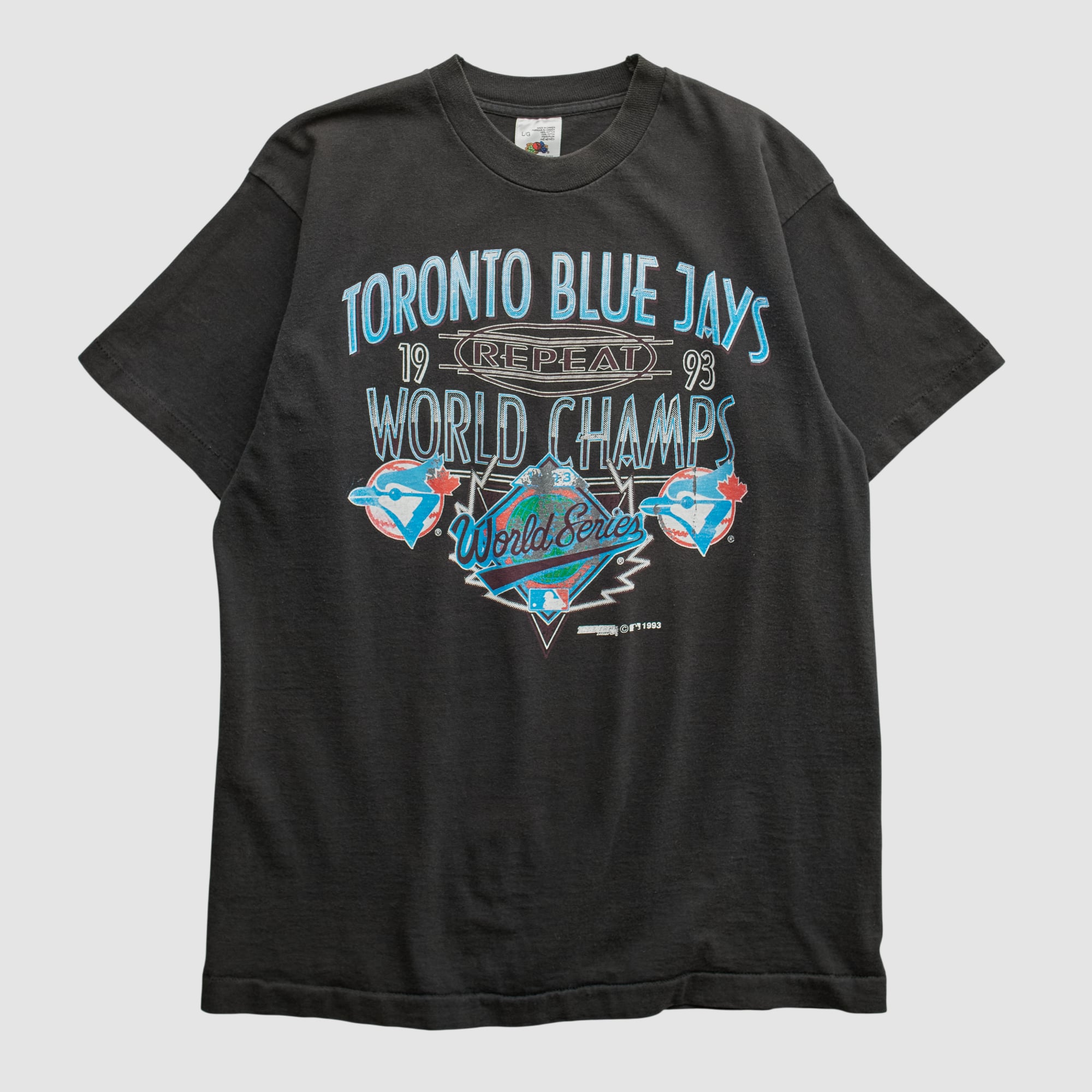 Toronto Blue Jays Fruit of the Loom 1993 T-shirt - Black - M