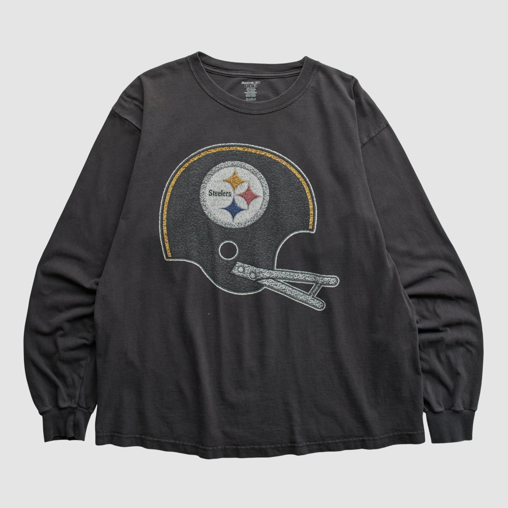 Pittsburgh Steelers Reebok 2000s Long Sleeve T-shirt - Black - XL