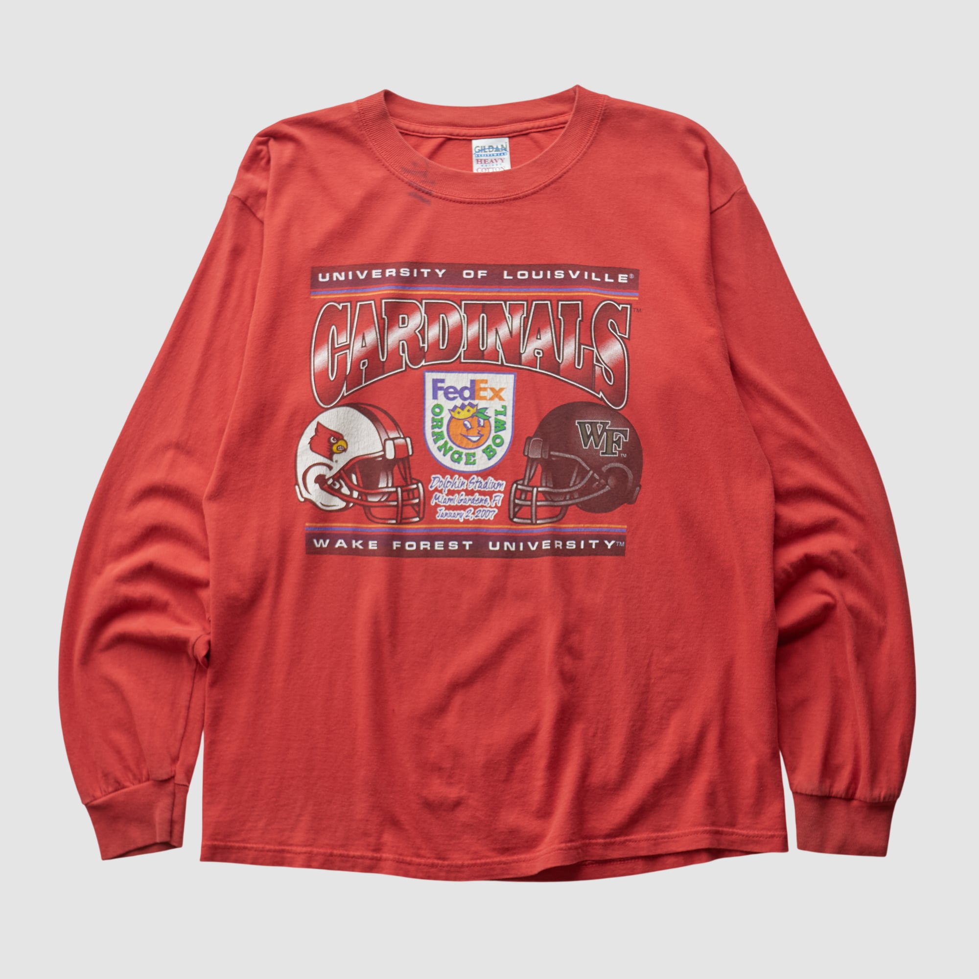 Orange Bowl Gildan 2007 Long Sleeve T-shirt - Red - M