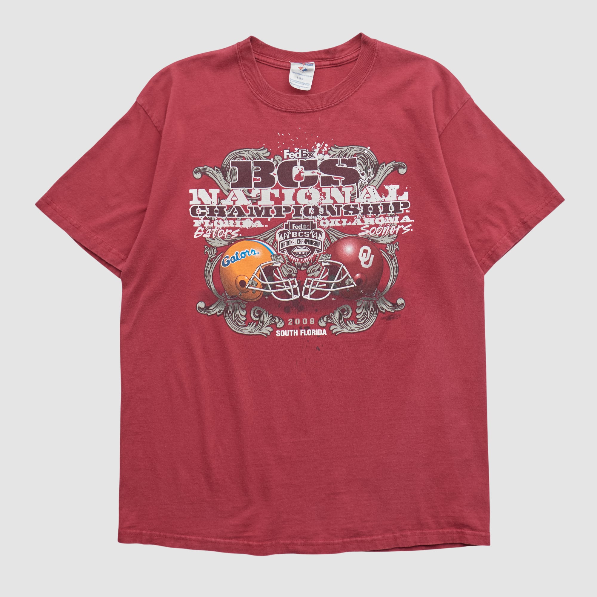 BCS National Championship Jerzees 2009 T-shirt - Maroon - S