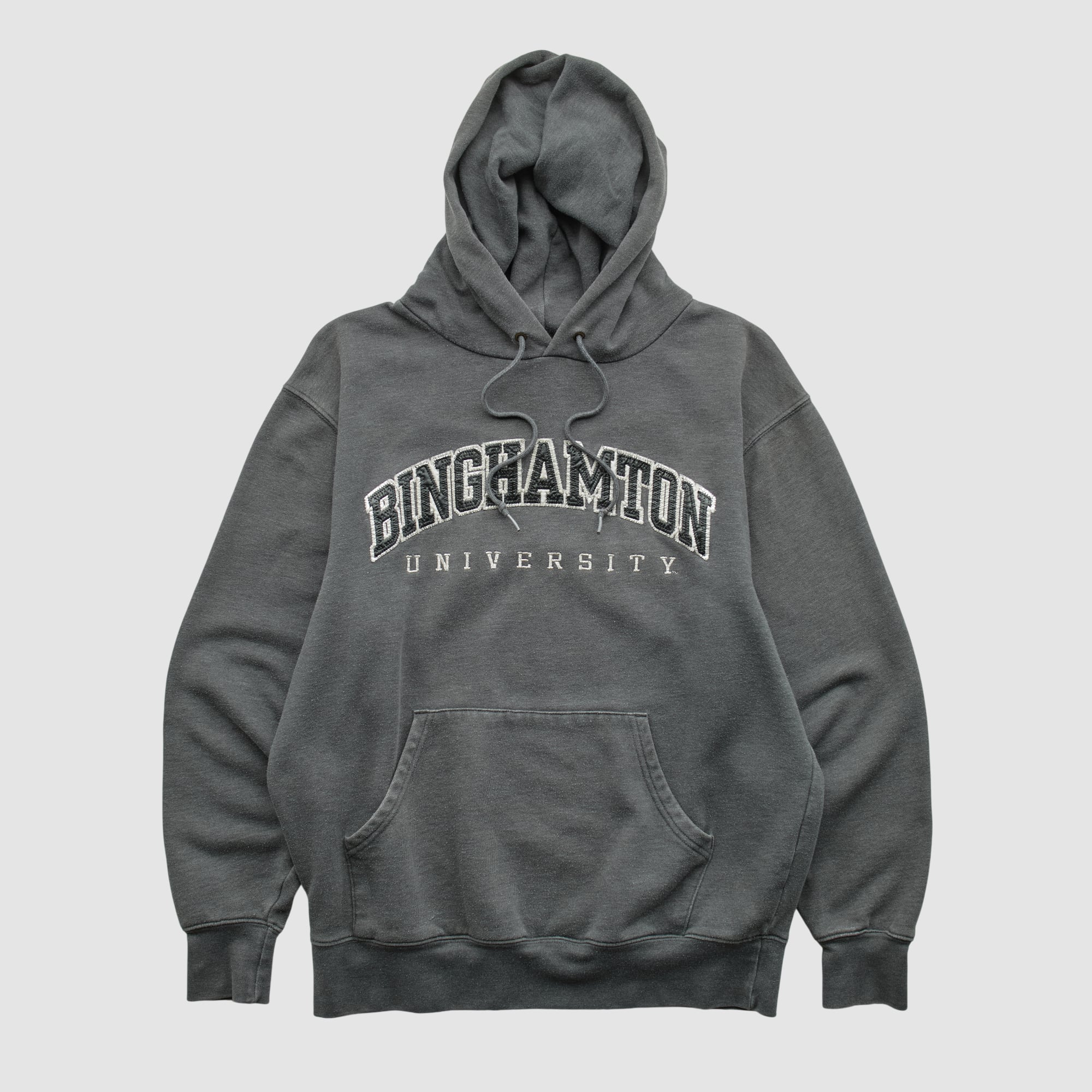 Binghamton Bearcats Jansport 2000s Hooded Pullover Sweatshirt - Charcoal - XS