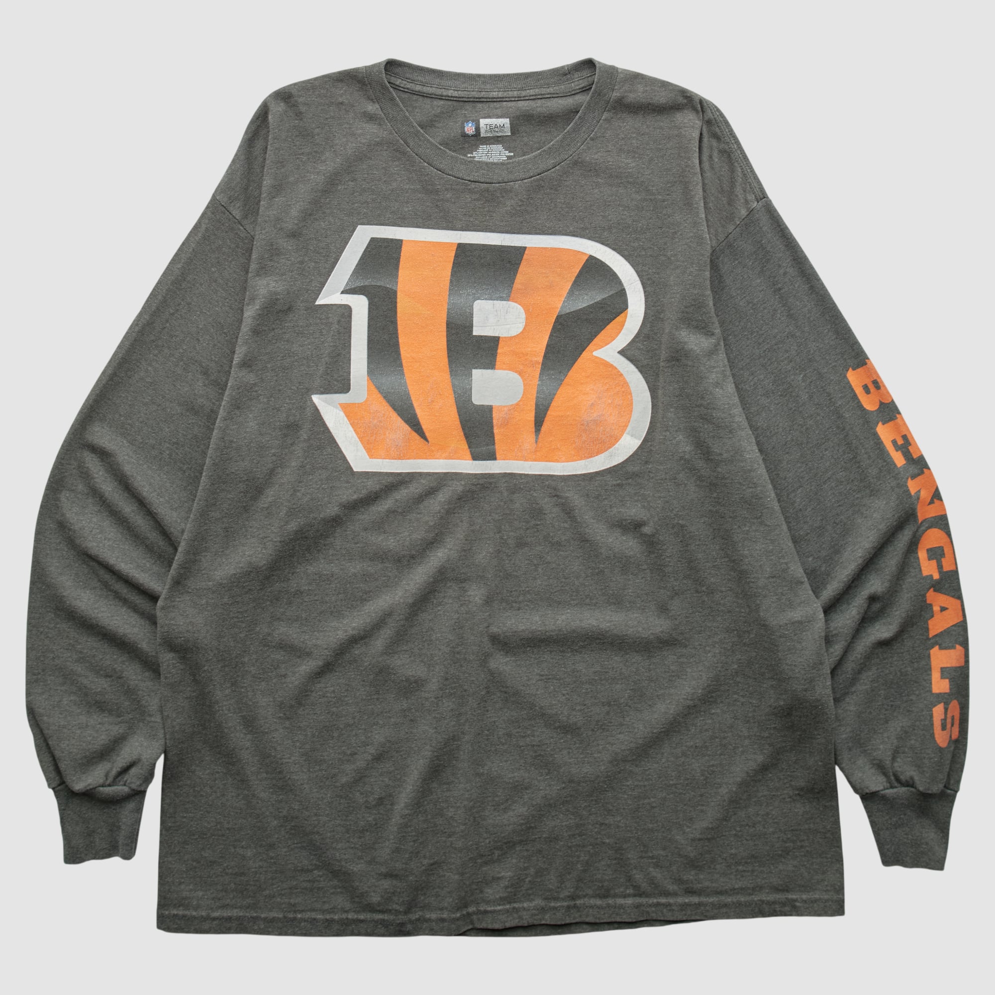 Cincinnati Bengals NFL 2010s Long Sleeve T-shirt - Dark Heather Gray - M
