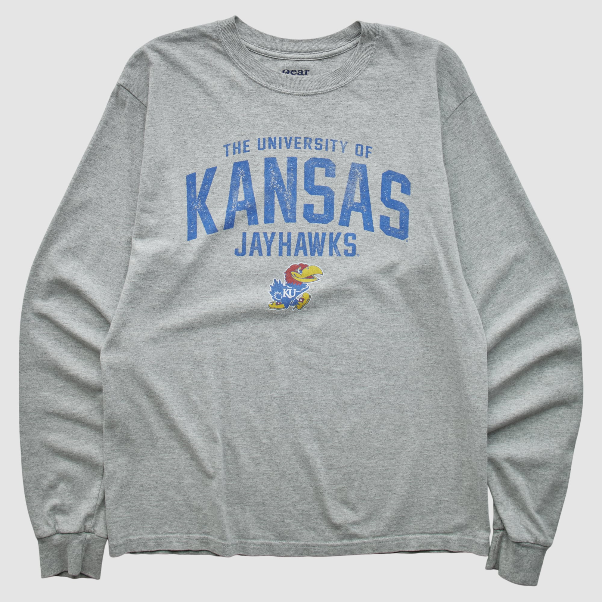 Kansas Jayhawks Gear For Sports 2010s Long Sleeve T-shirt - Gray - S