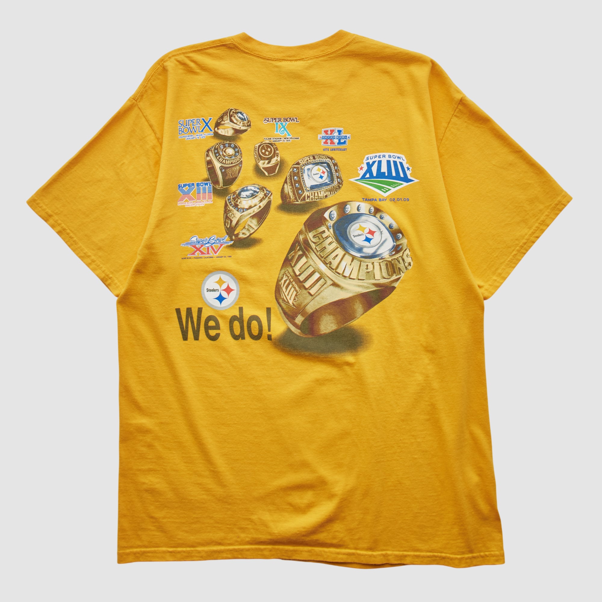 Super Bowl XLIII NFL 2009 T-shirt - Yellow - S