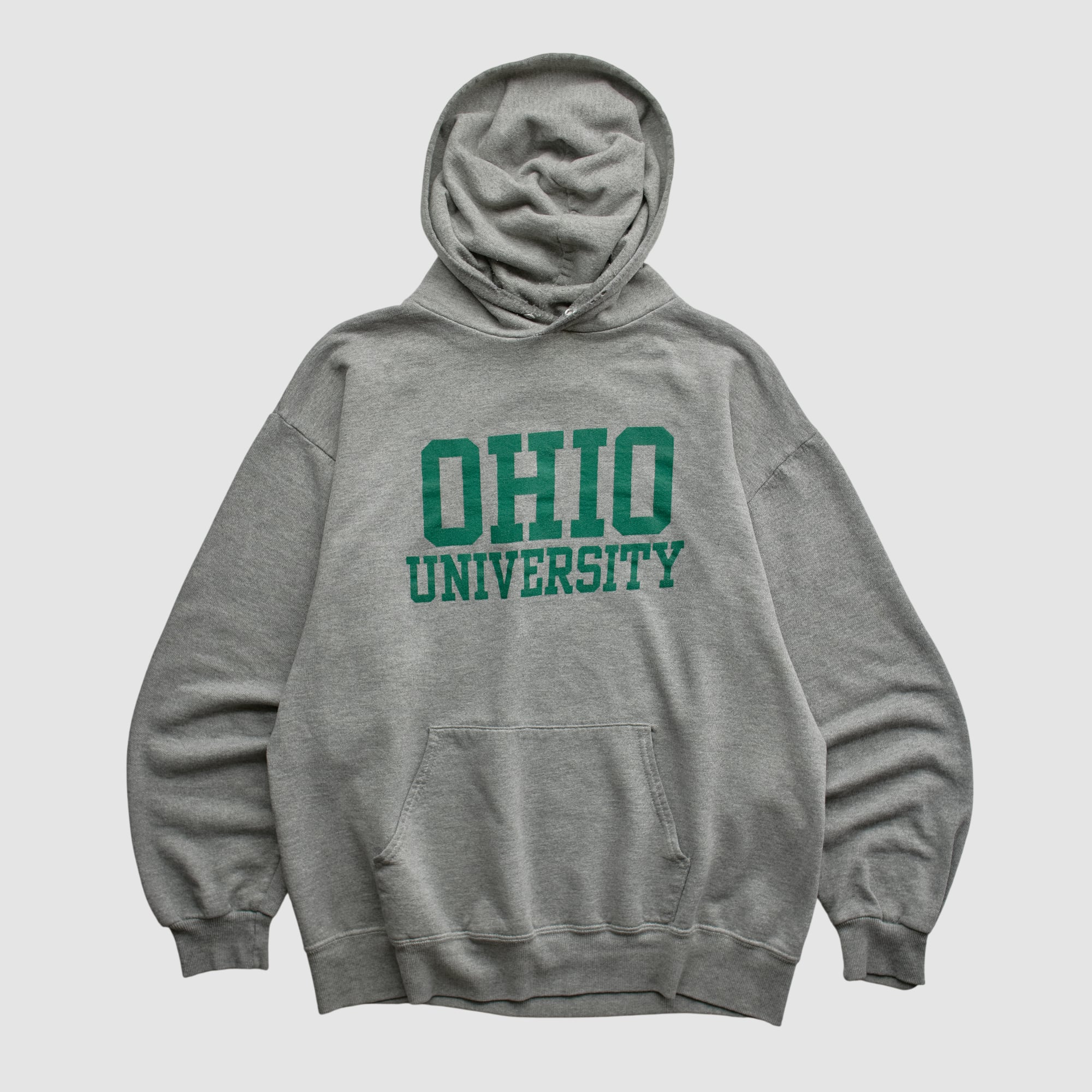 Ohio Bobcats Jerzees 2000s Hooded Pullover Sweatshirt - Heather Gray - S