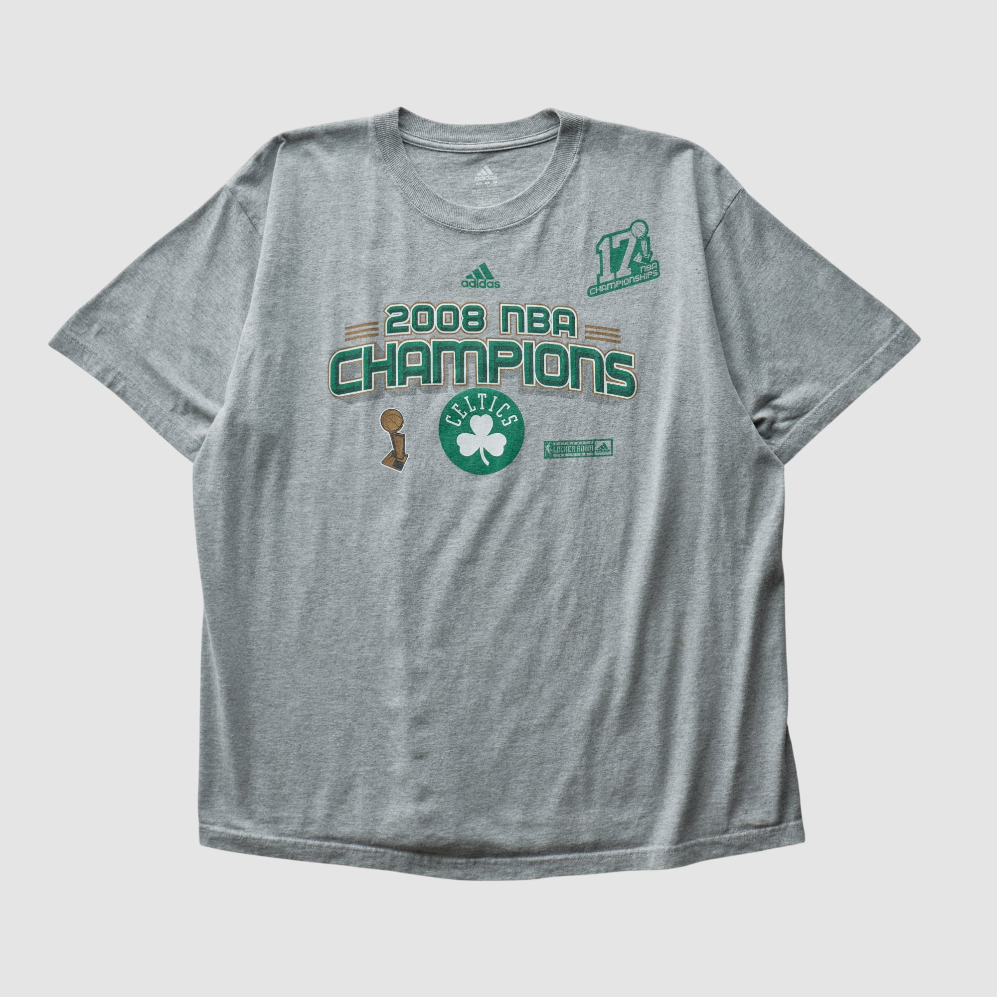 NBA Finals Champions Adidas 2008 T-shirt - Gray - S