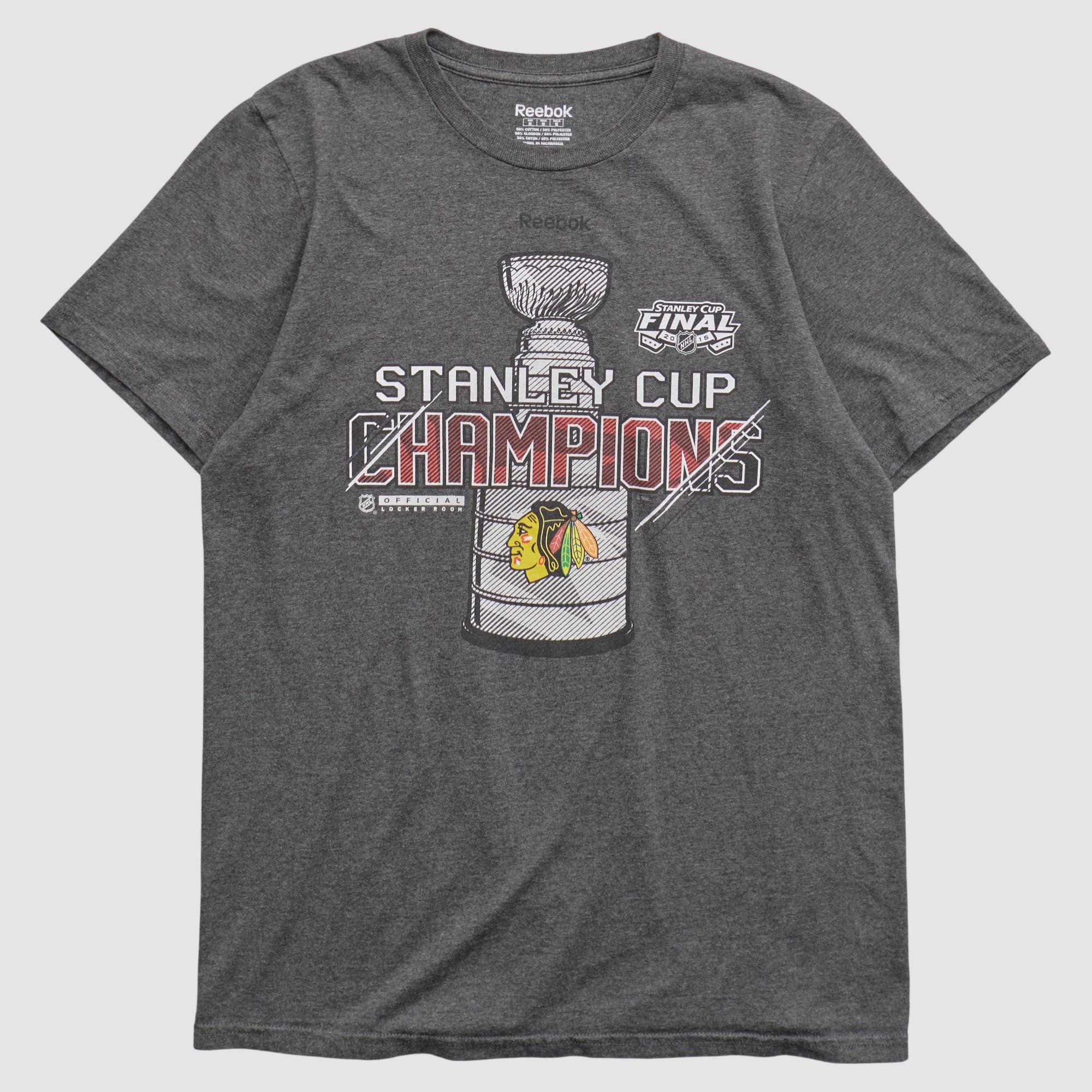 Stanley Cup Champions Reebok 2015 T-shirt - Charcoal - S