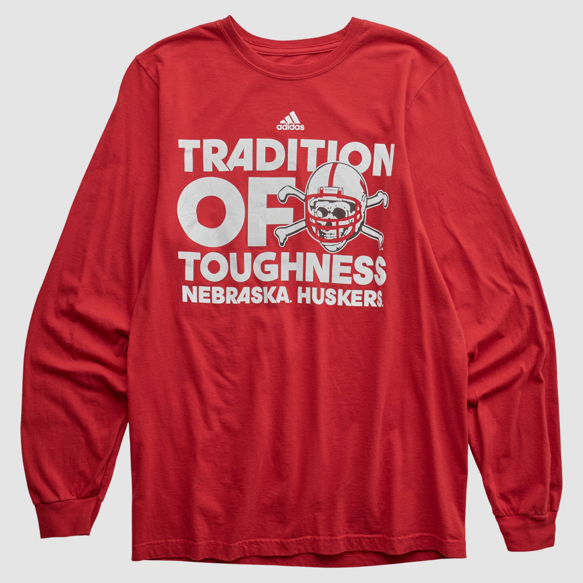 Nebraska Huskers Adidas 2010s Long Sleeve T-shirt - Red - S