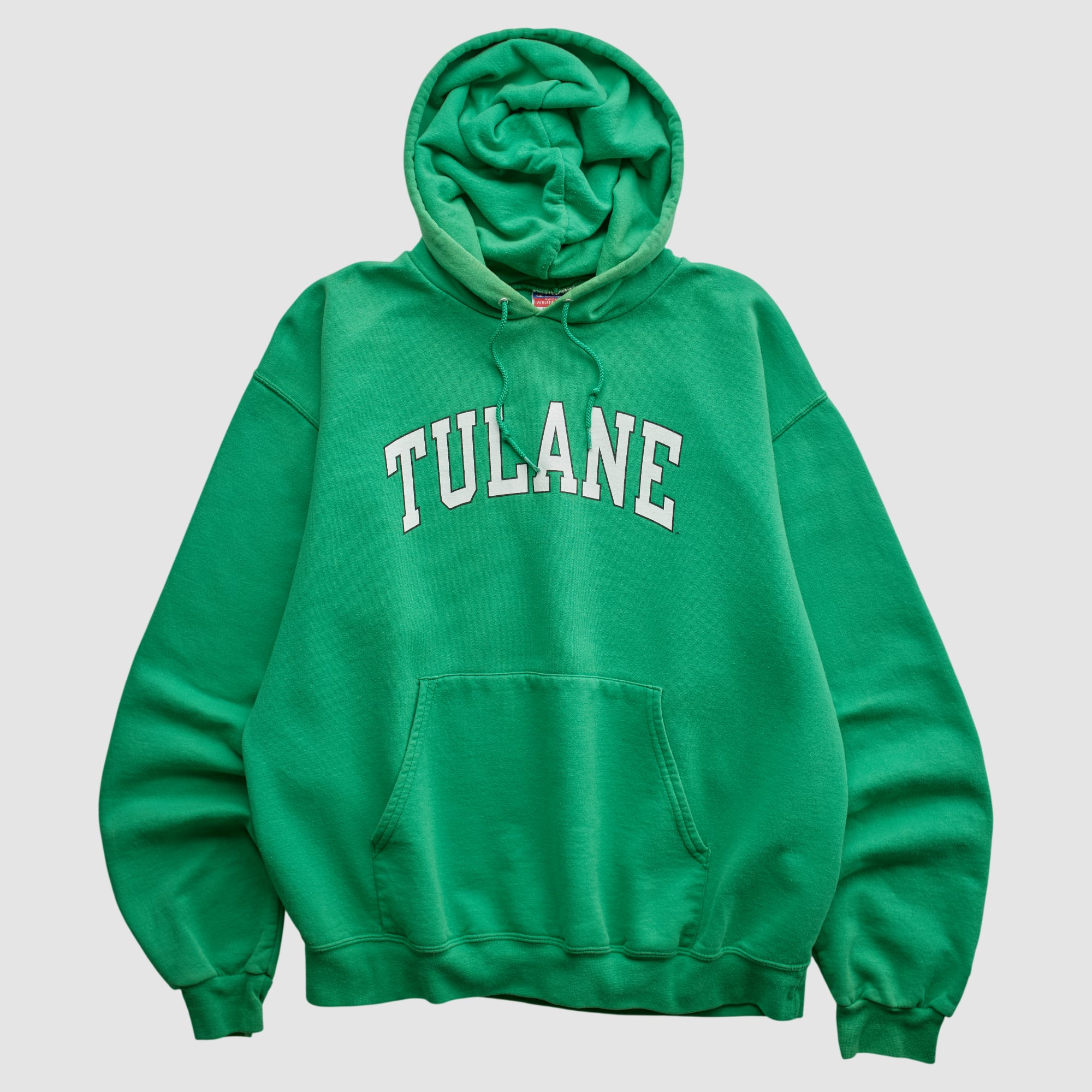 Tulane Green Wave Champion 2000s Hooded Pullover Sweatshirt - Green - S