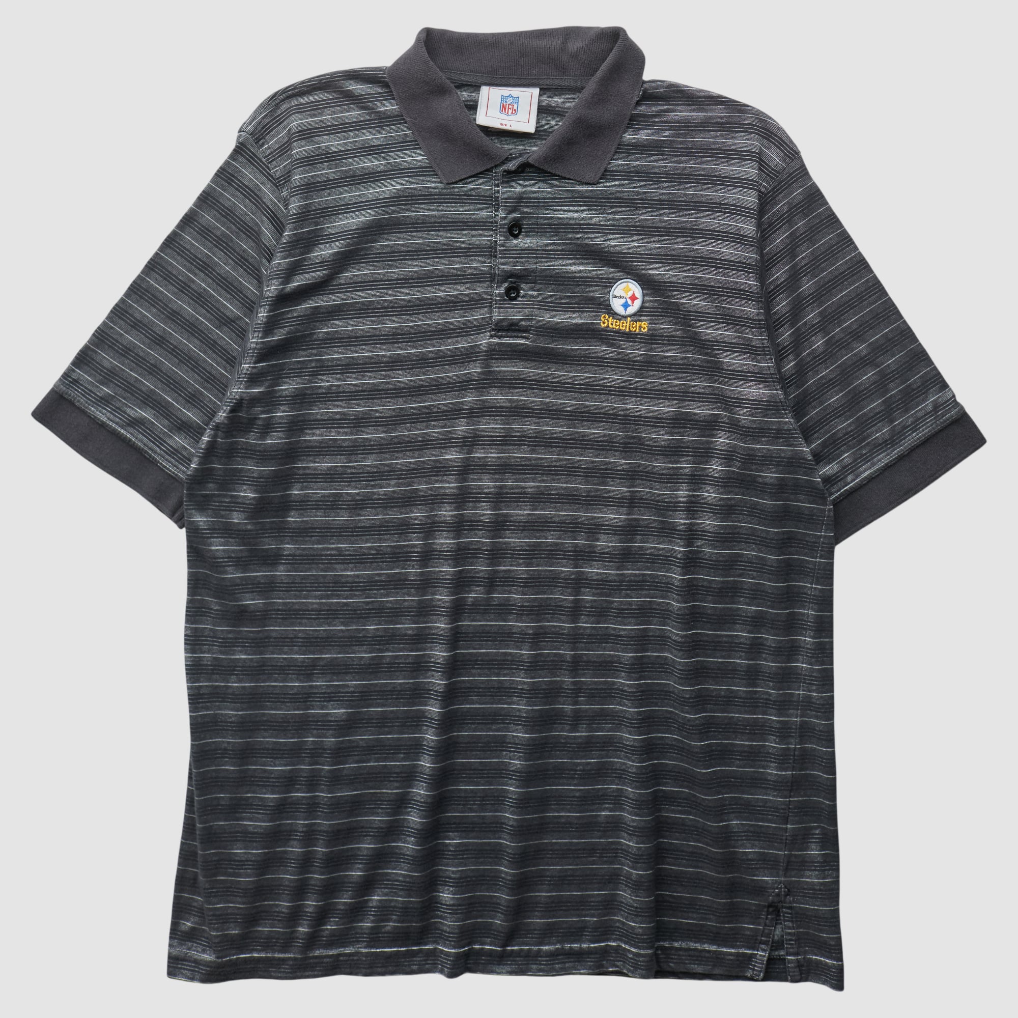 Pittsburgh Steelers NFL 2000s Polo - Gray - M
