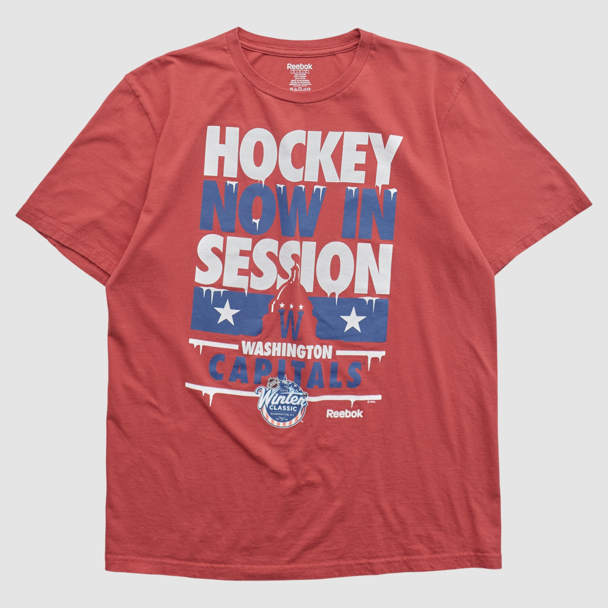 Winter Classic Reebok 2010s T-shirt - Red - S