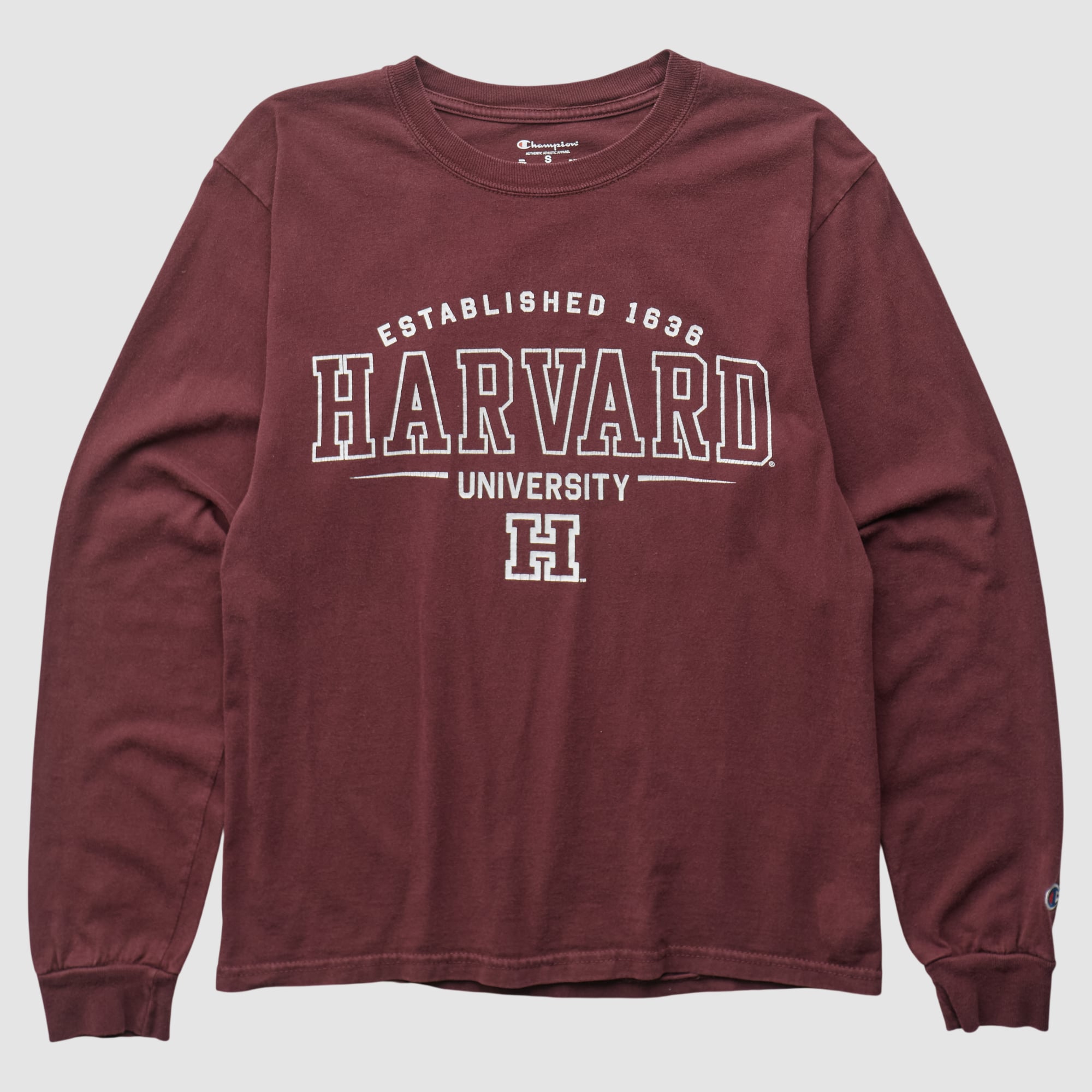 Harvard Crimson Champion 2010s Long Sleeve T-shirt - Maroon - XS